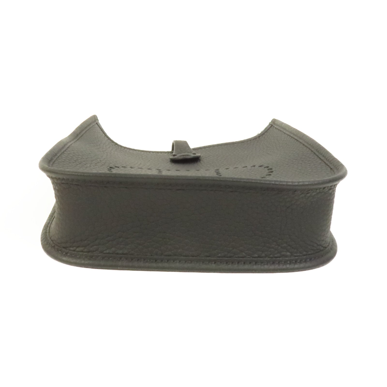 HERMES Clemence皮革Evelyne TPM銀扣肩背袋Noir