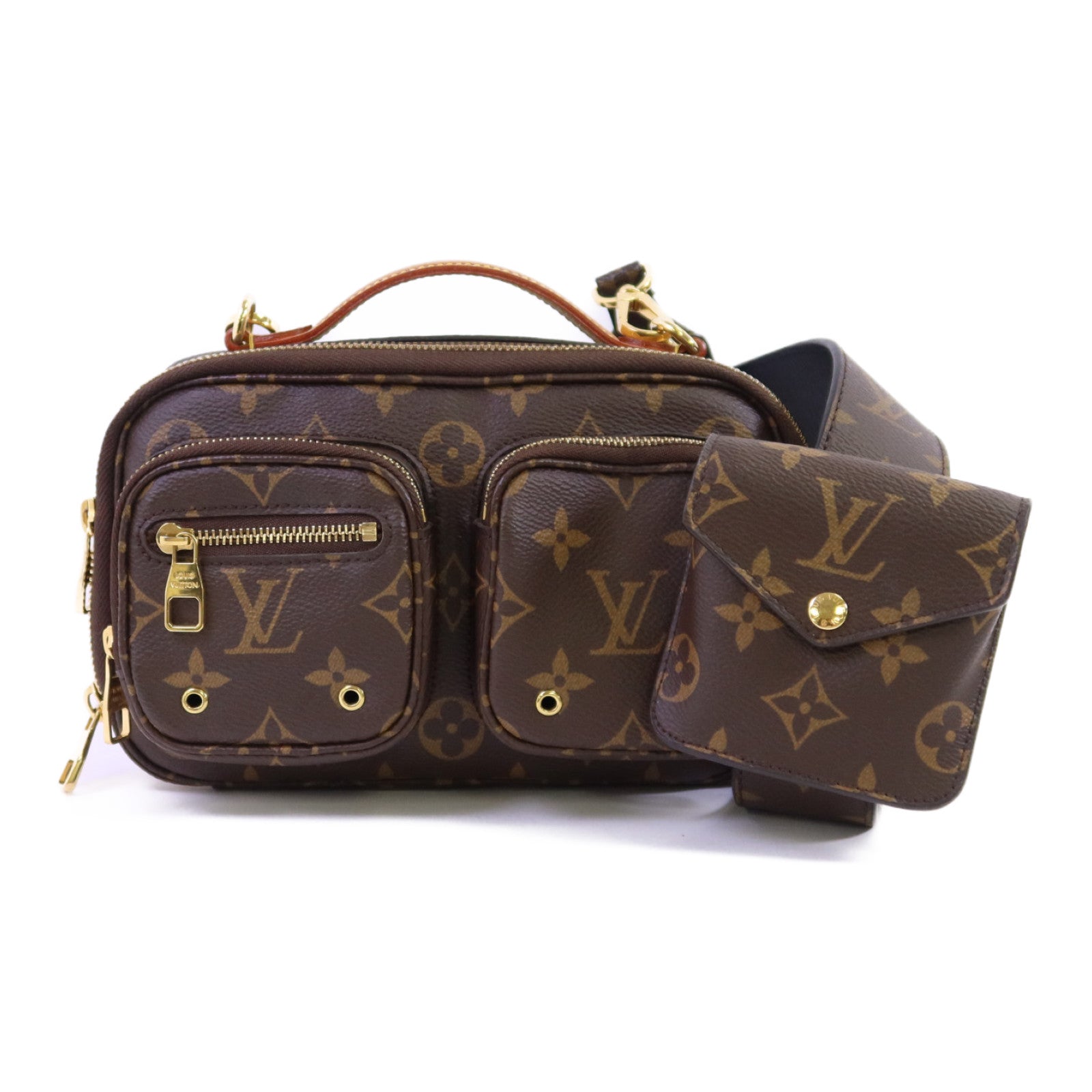 LOUIS VUITTON Monogram Utility Shoulder Bag金扣手挽肩背兩用袋