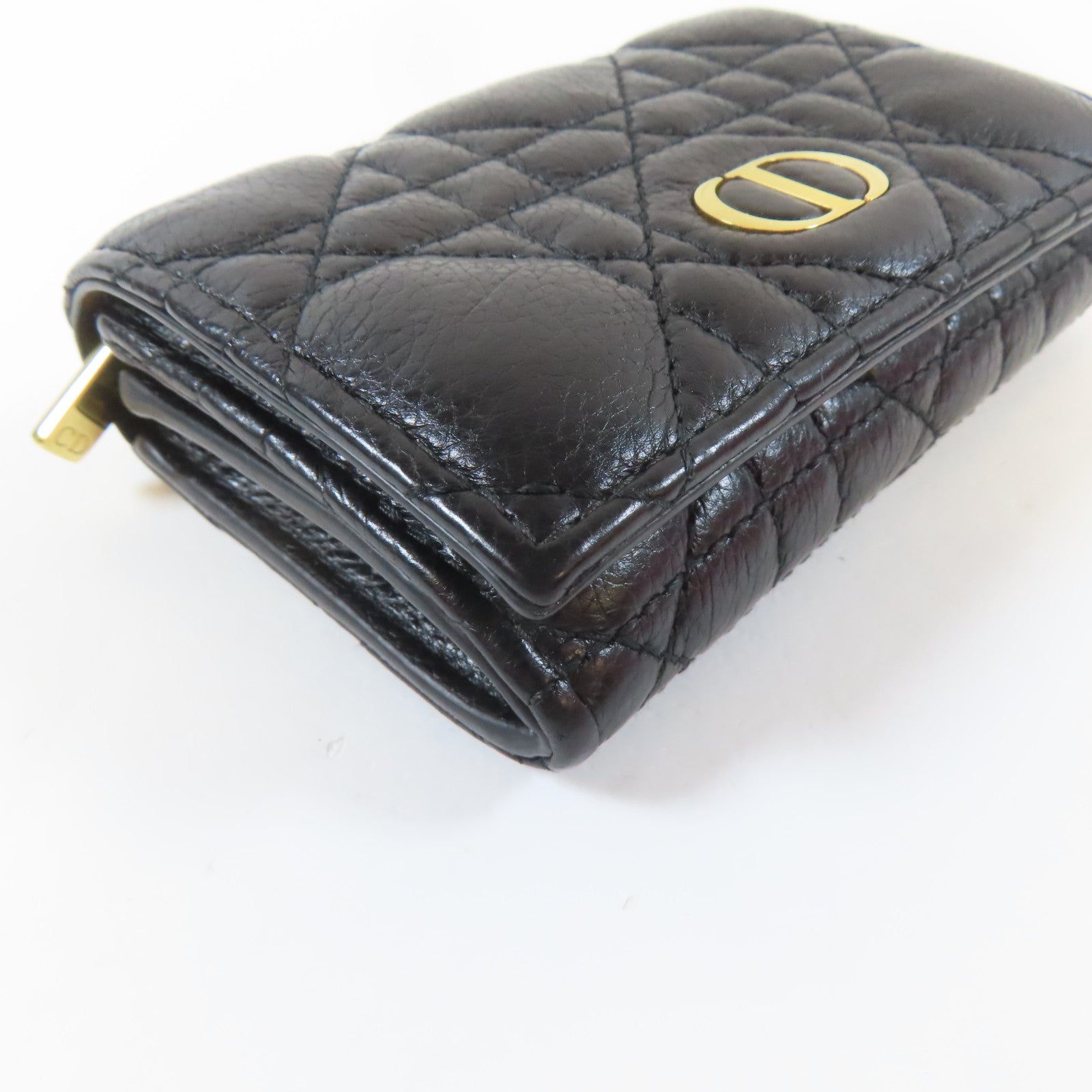 Dior 牛皮皮革Card Case金扣卡片套黑色