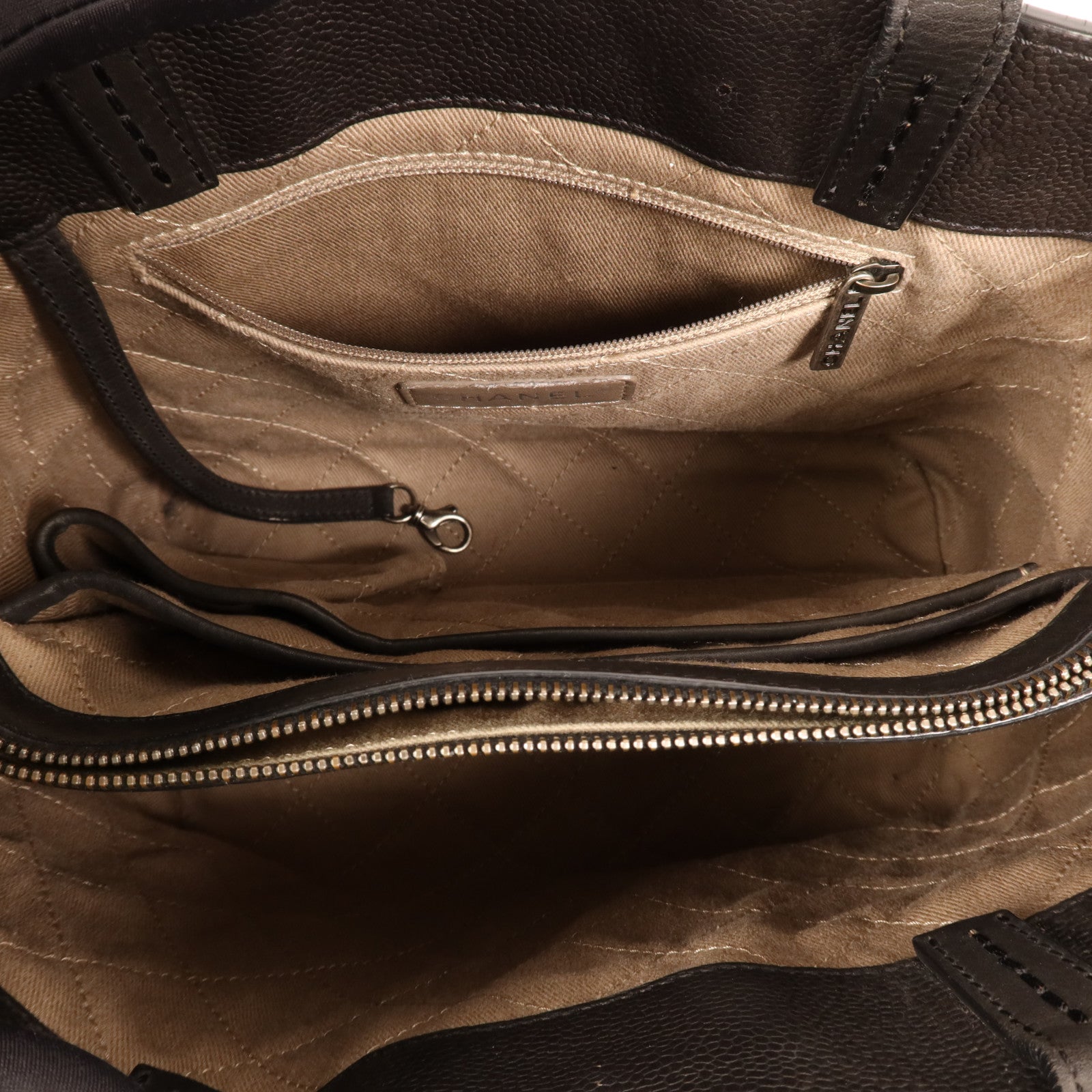 CHANEL 牛皮皮革2 Way Shoulder Bag銀扣鏈帶手挽肩背兩用袋