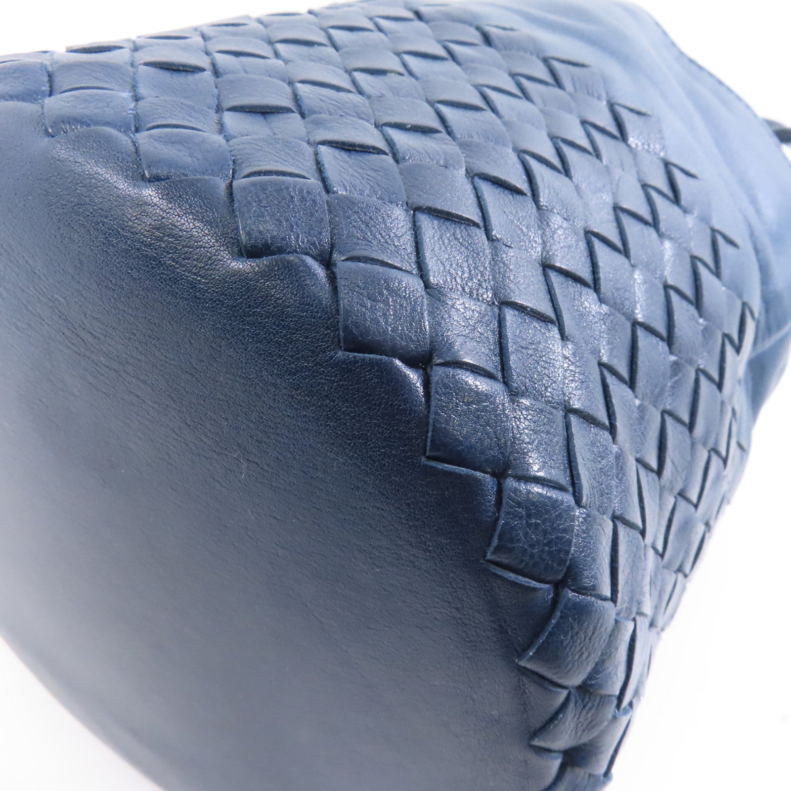 BOTTEGA VENETA 皮革Shoulder Bag肩背袋深藍色