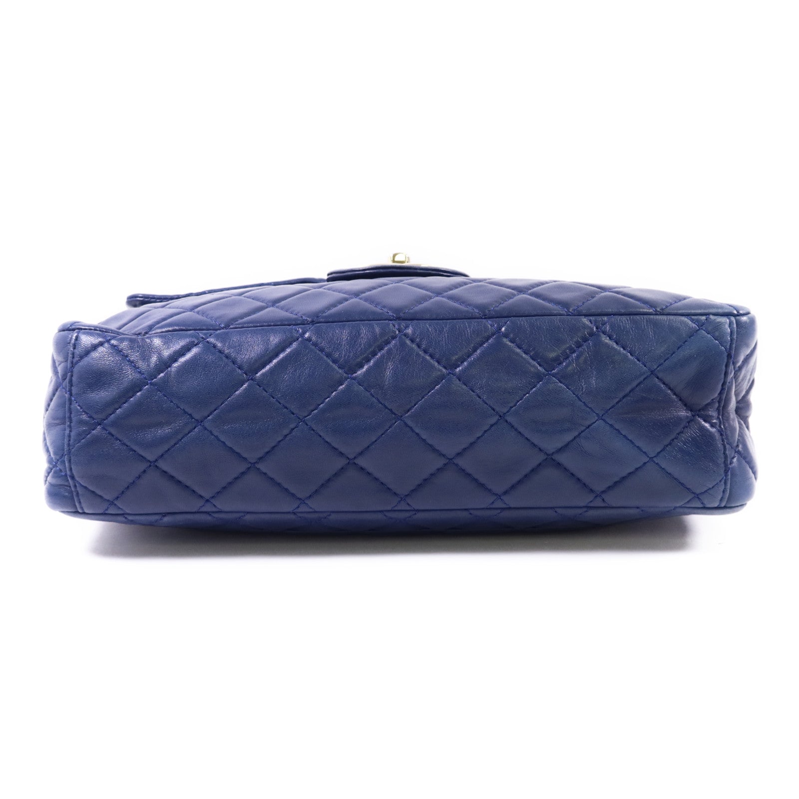 CHANEL 羊皮皮革Single Flap Bag金扣鏈帶手挽肩背兩用袋