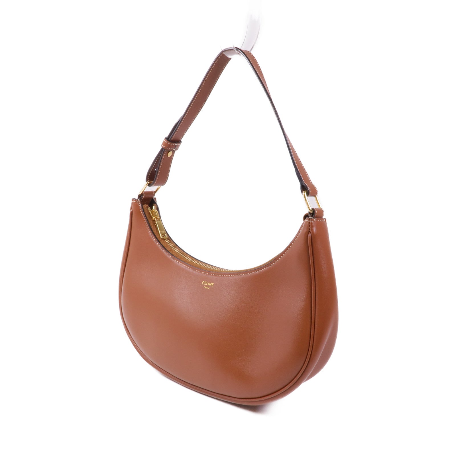 CELINE 牛皮皮革Ava金扣肩背袋