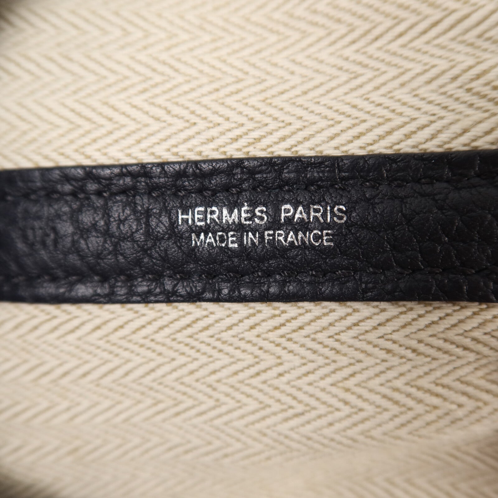 HERMES Negonda皮革Garden Party 36銀扣手挽袋Bleu Indigo