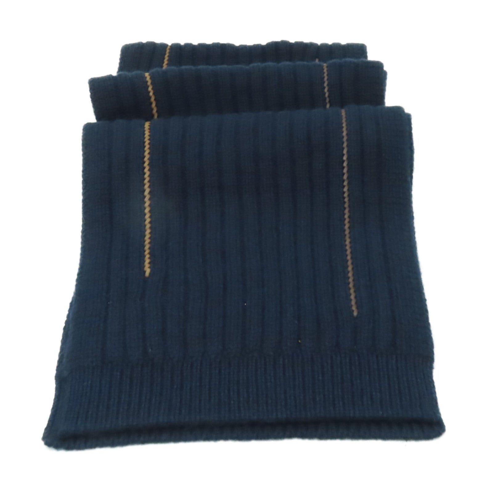 HERMES 【激減優惠】羊絨/絲質Scarf圍巾深藍色
