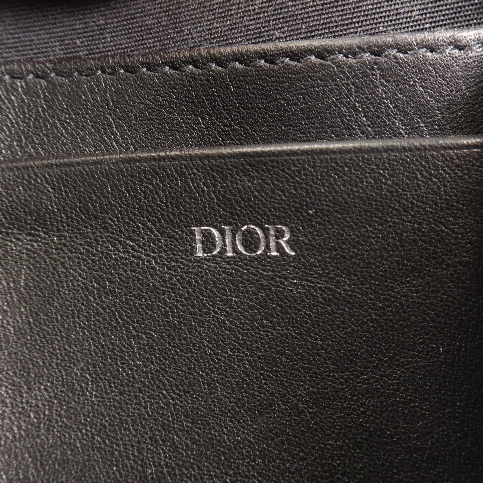 Dior 帆布Zipped Pouch With Strap銀扣肩背袋