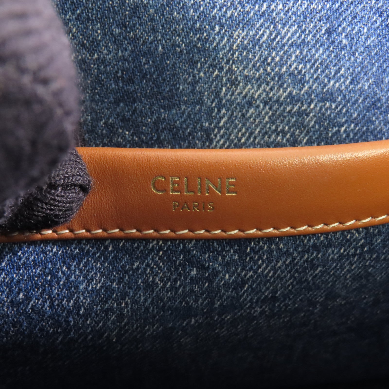 CELINE 牛仔布Shoulder Bag金扣手挽肩背兩用袋