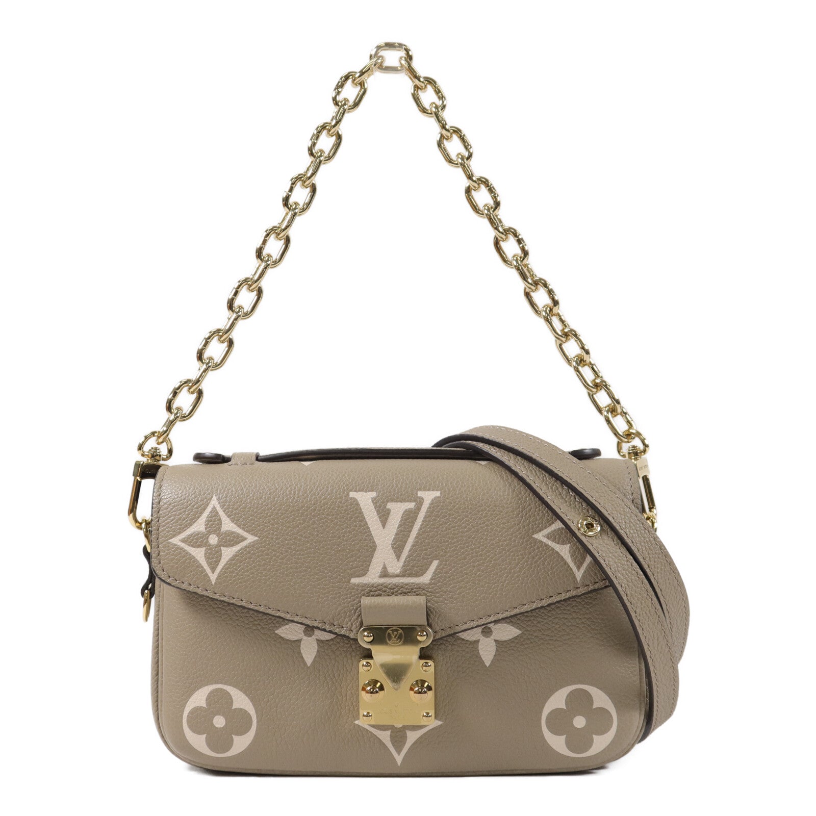 LOUIS VUITTON Monogram Empreinte Pochette Metis East West手挽肩背兩用袋