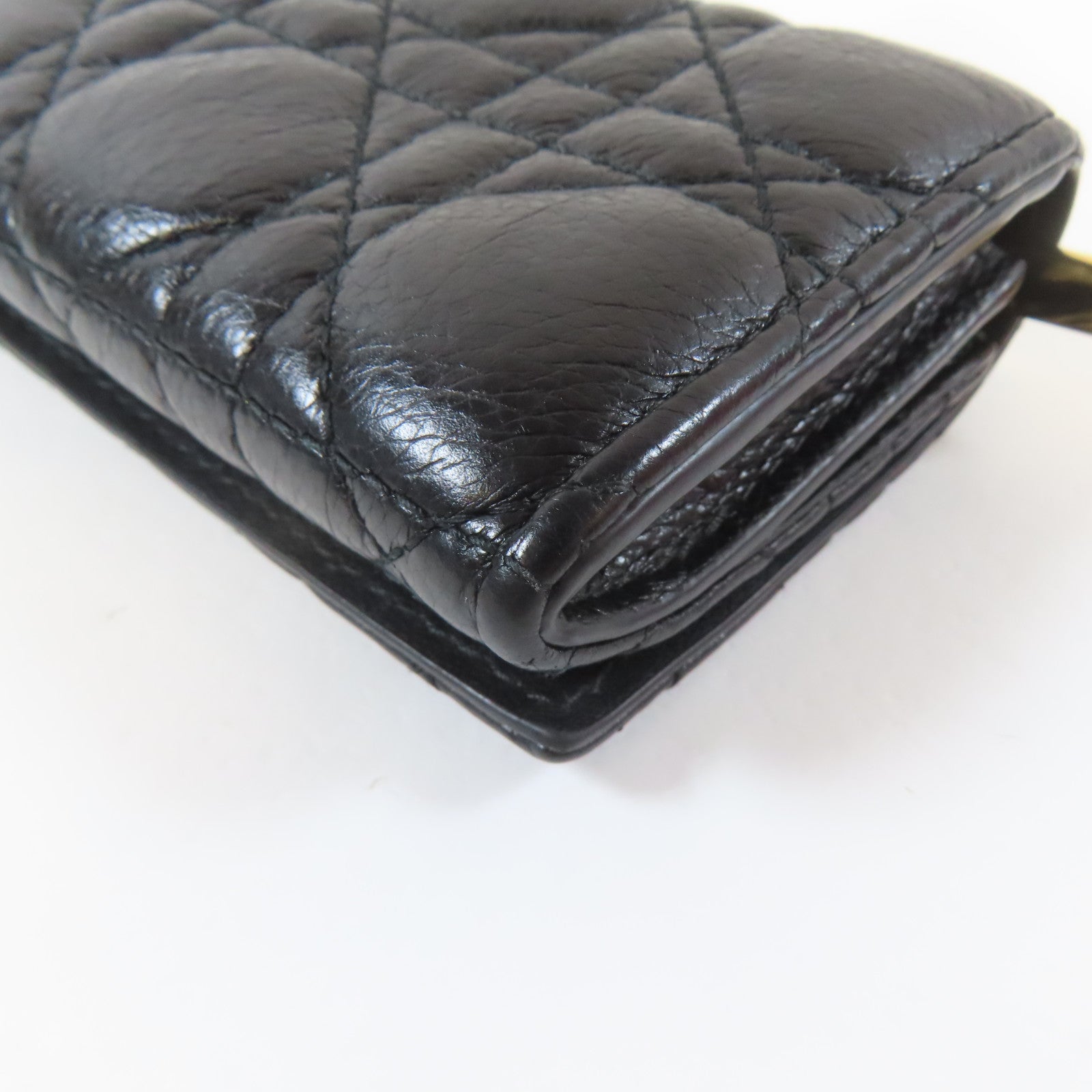 Dior 牛皮皮革Card Case金扣卡片套黑色