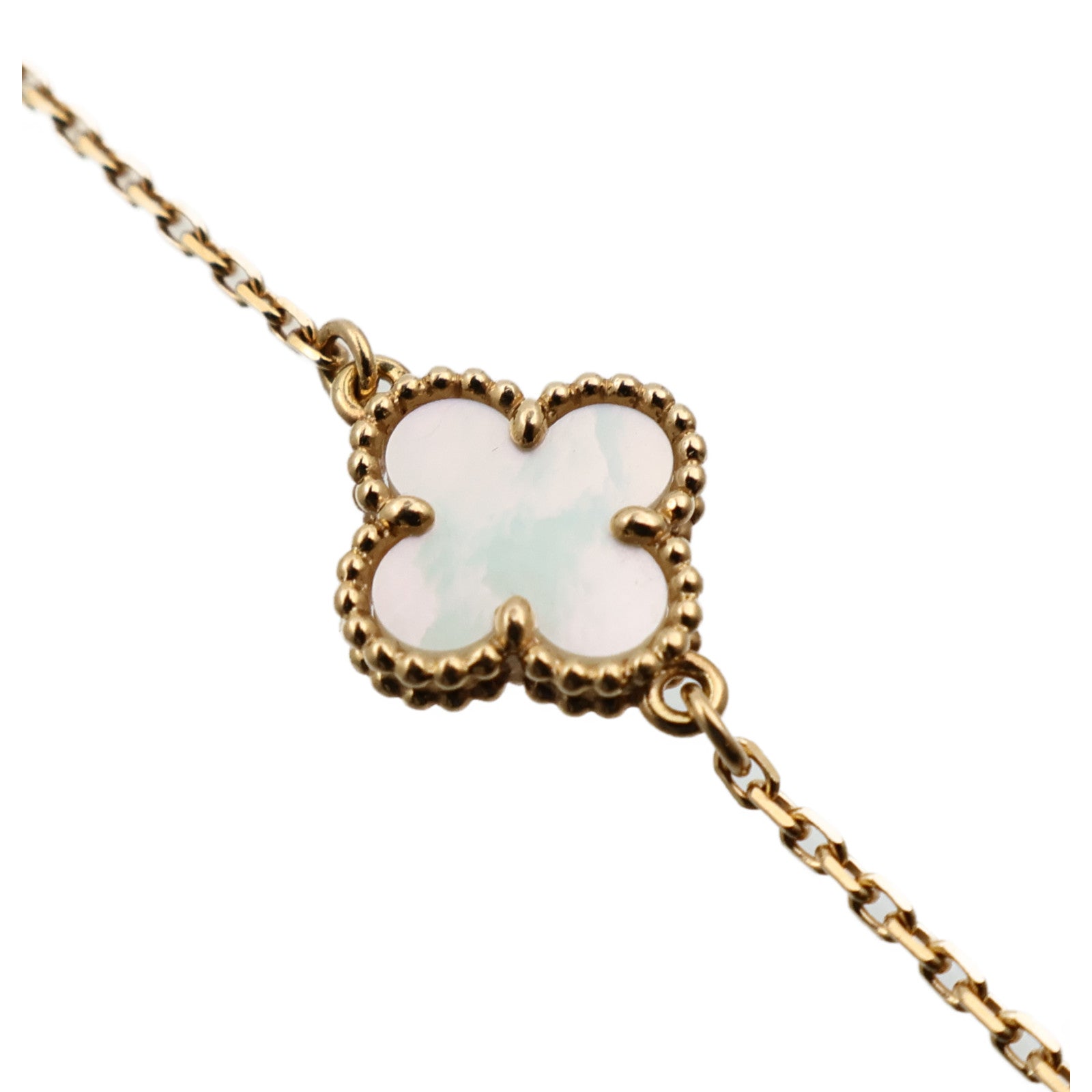 Van Cleef & Arpels 18K黃金Sweet Alhambra Bracelet珍珠母貝手鏈