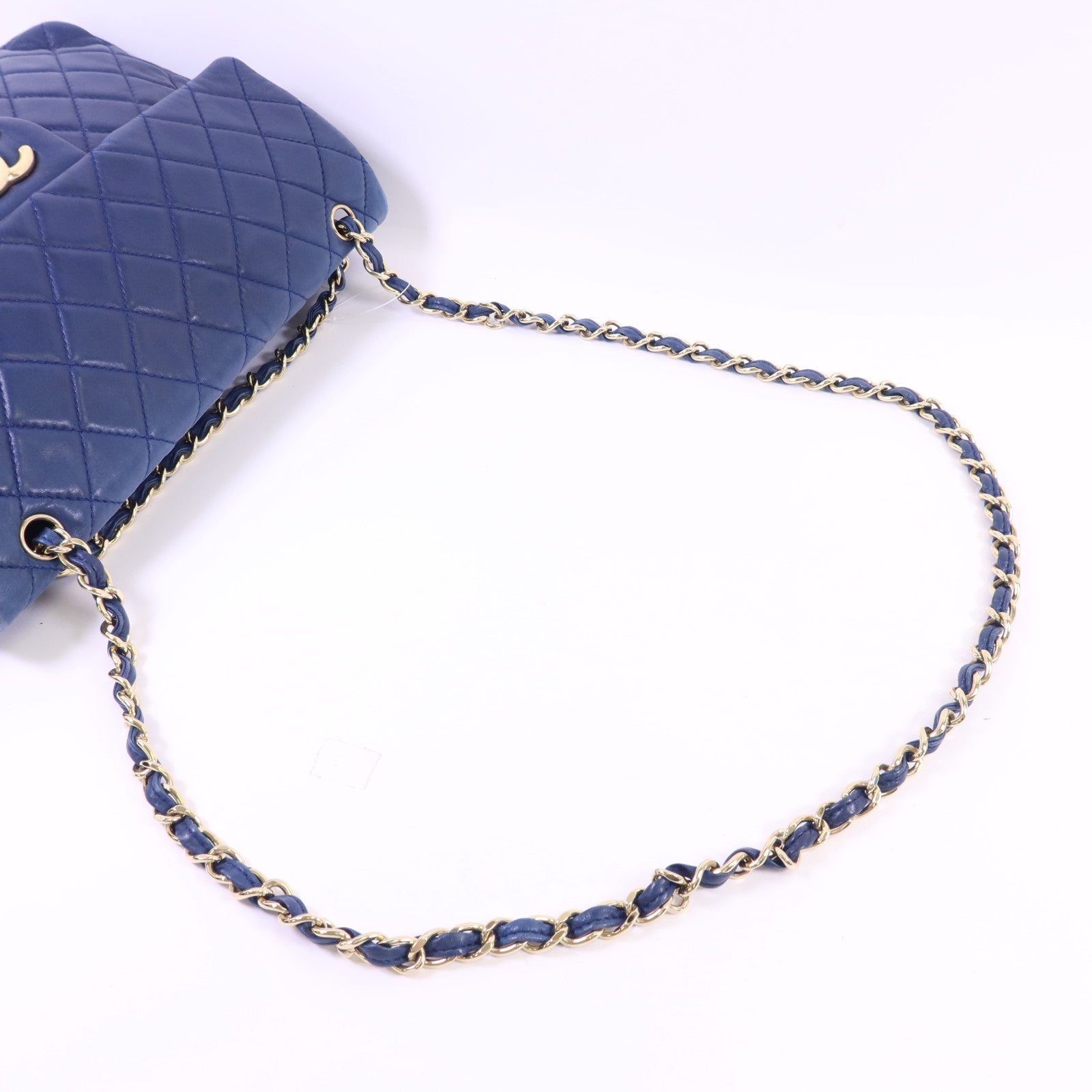 CHANEL 羊皮皮革Single Flap Bag金扣鏈帶手挽肩背兩用袋