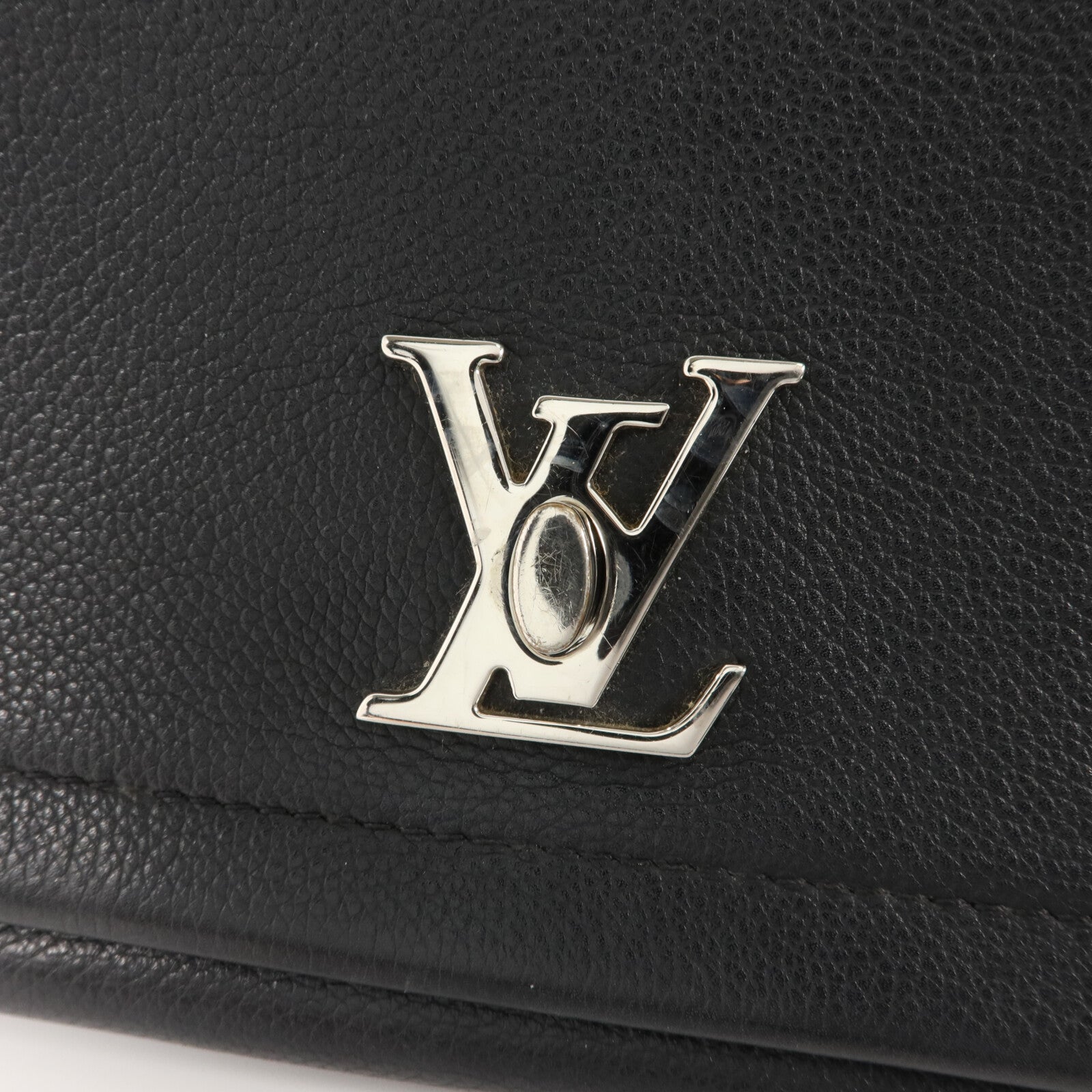 LOUIS VUITTON 牛皮皮革Lockme II BB銀扣手挽肩背兩用袋