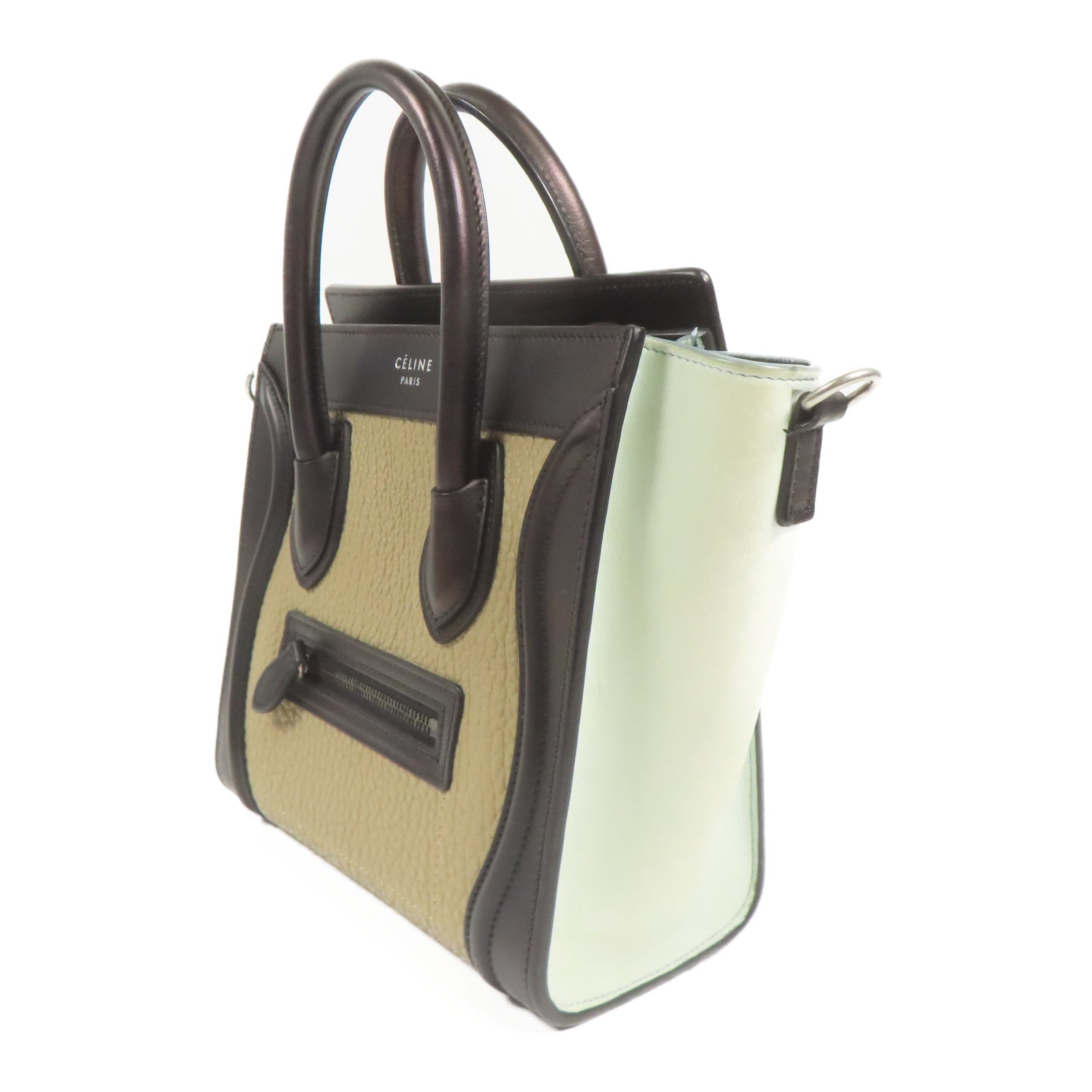 CELINE 牛皮皮革Nano Luggage手挽肩背兩用袋