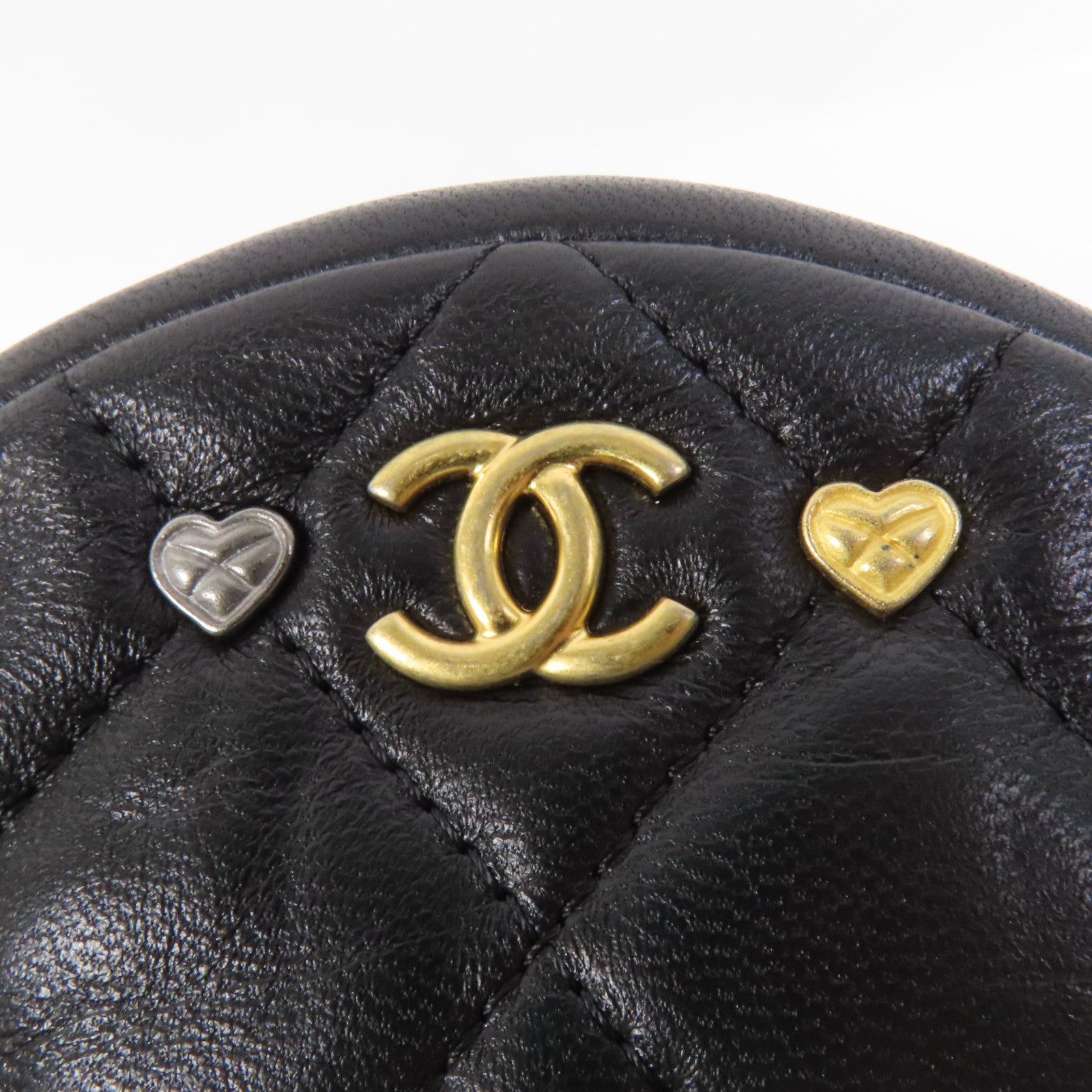 CHANEL 羊皮皮革Chain Shoulder金扣鏈帶肩背袋