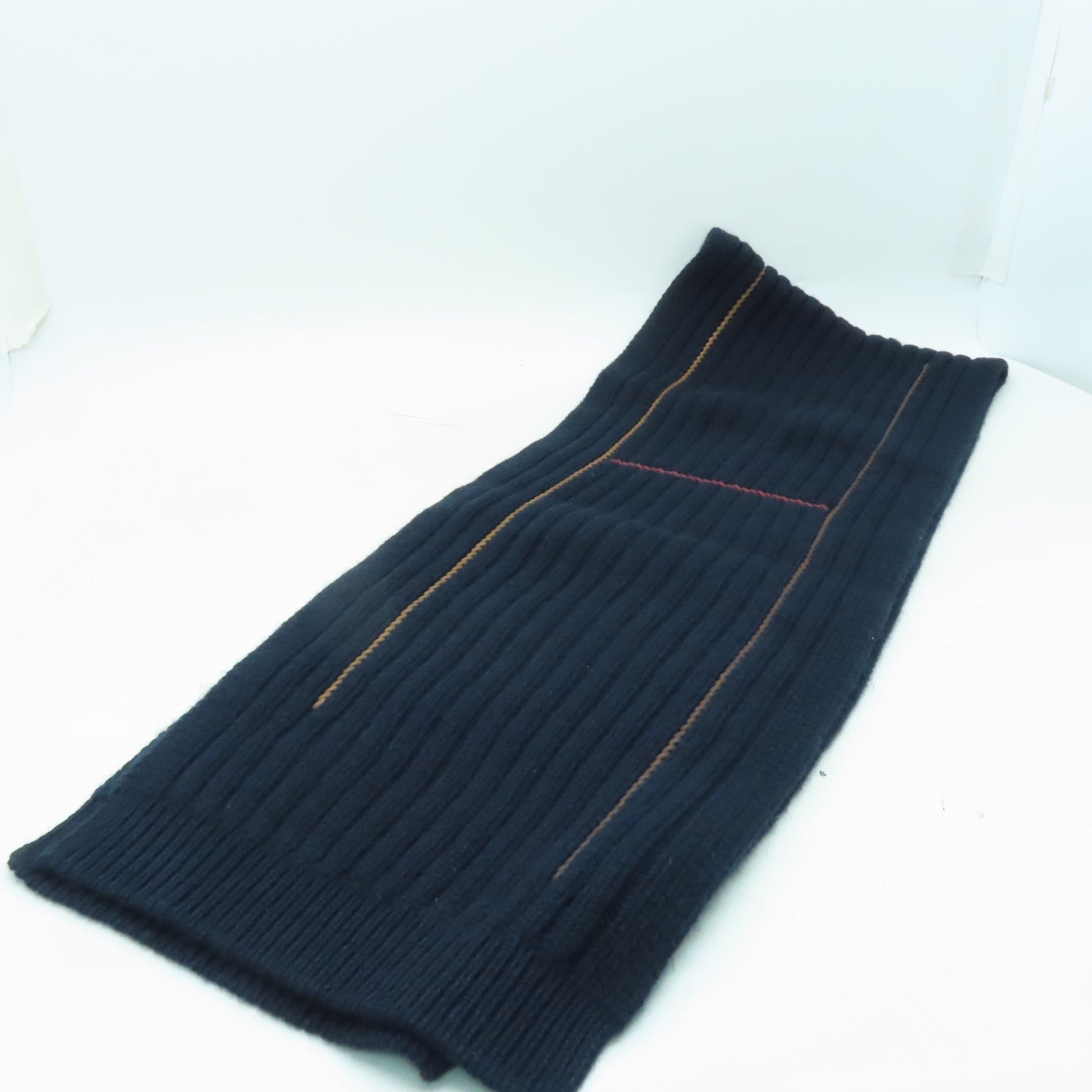 HERMES 【激減優惠】羊絨/絲質Scarf圍巾深藍色
