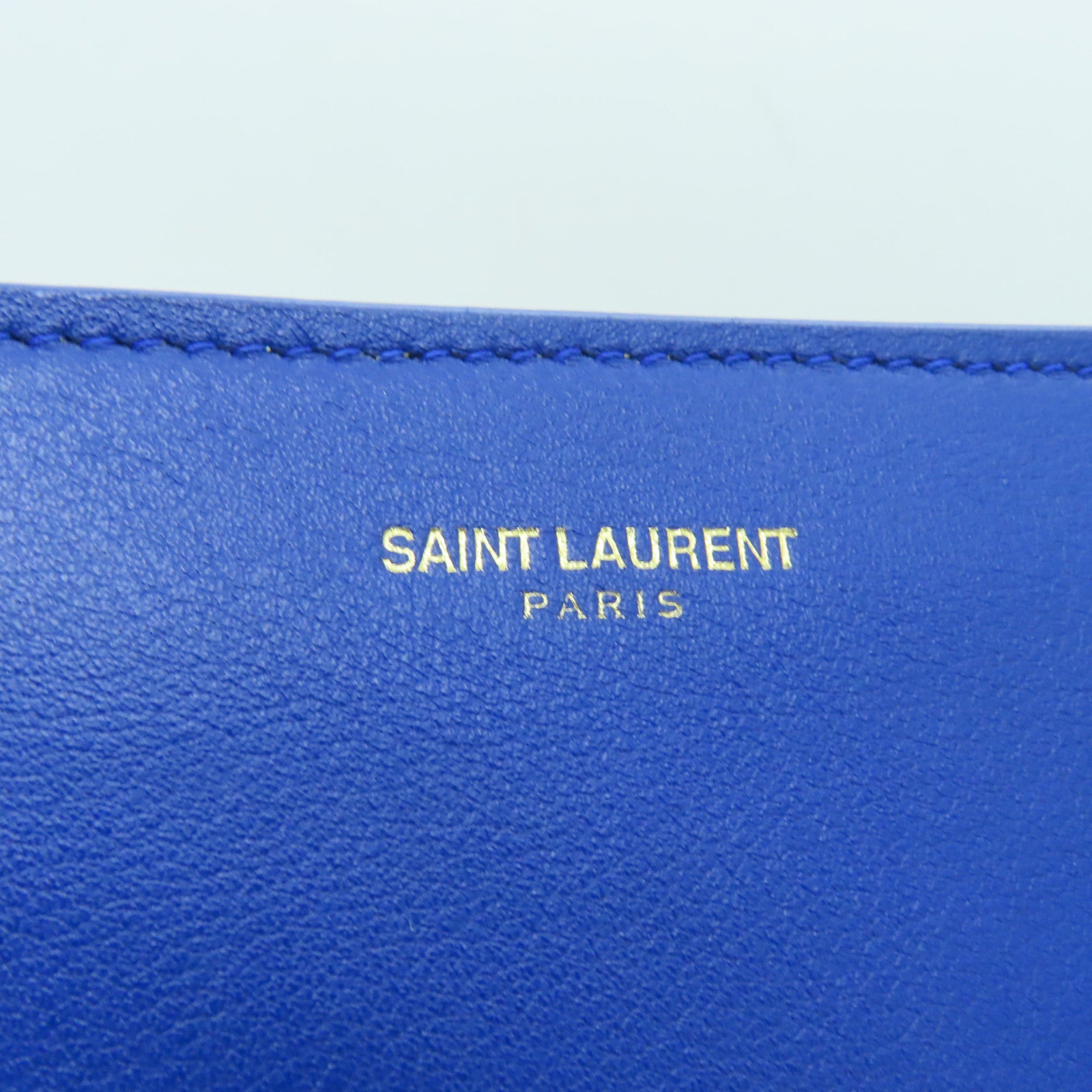 SAINT LAURENT 【激減優惠】牛皮皮革2 Way Shoulder Bag金扣手挽肩背兩用袋藍色