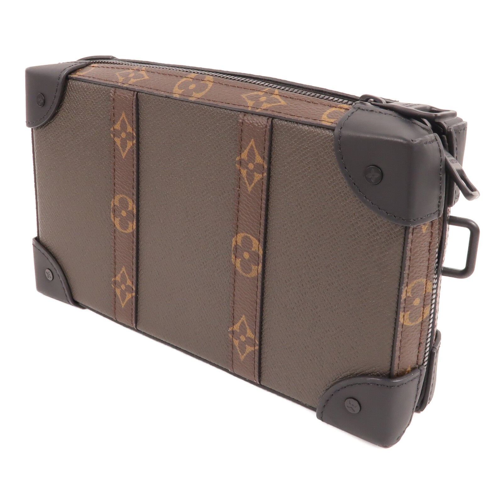 LOUIS VUITTON Monogram/Taiga Soft Trunk Wallet肩背袋