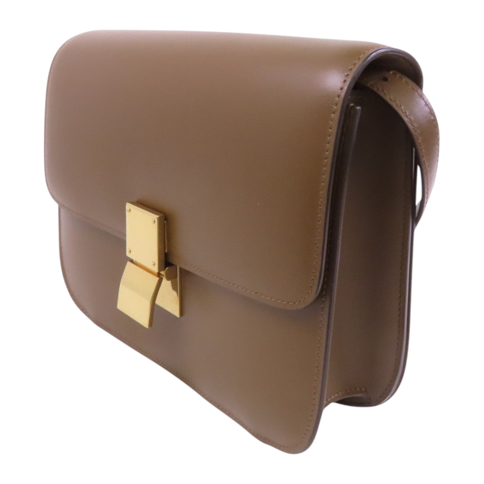 CELINE 【激減優惠】牛皮皮革Classic Box金扣肩背袋