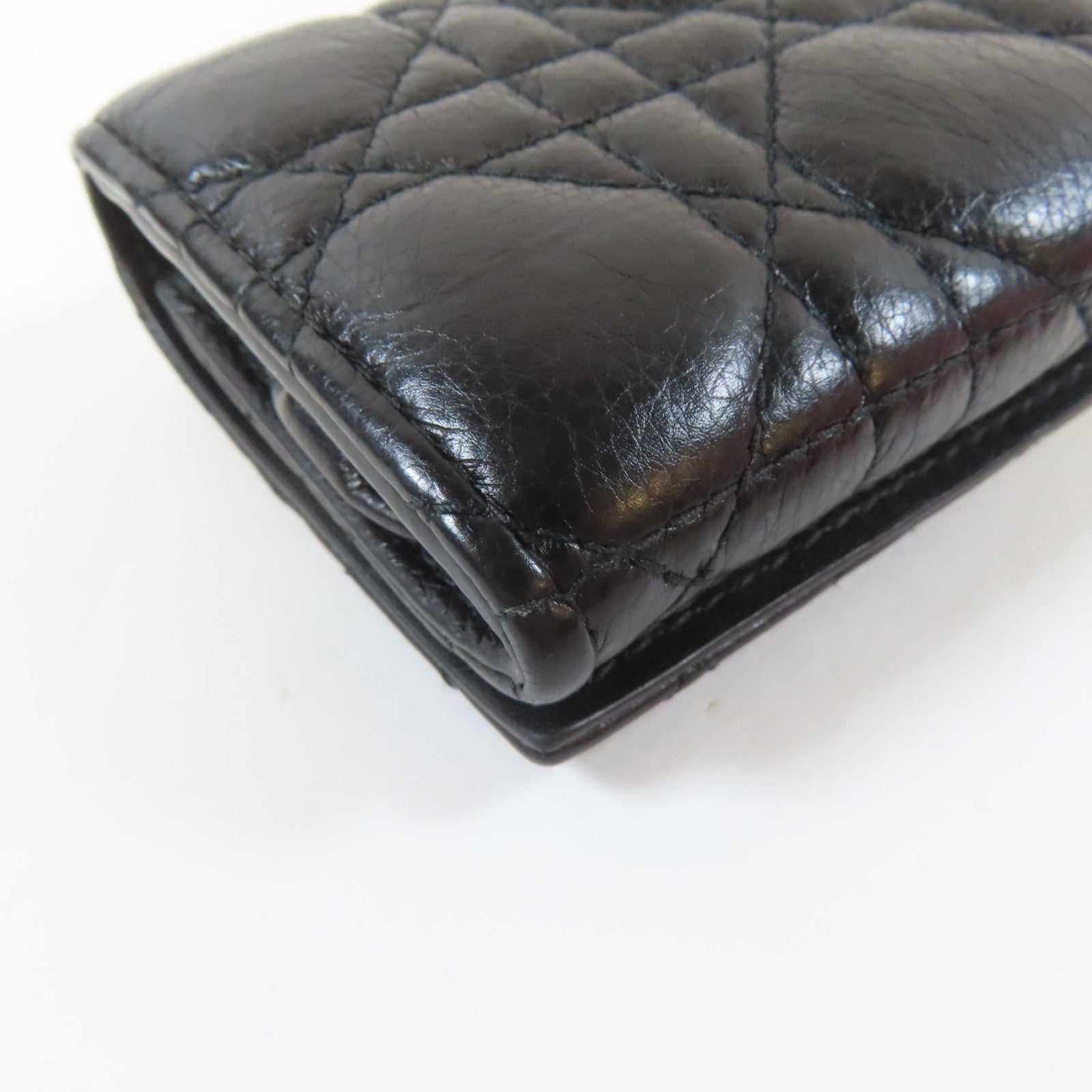 Dior 牛皮皮革Card Case金扣卡片套黑色