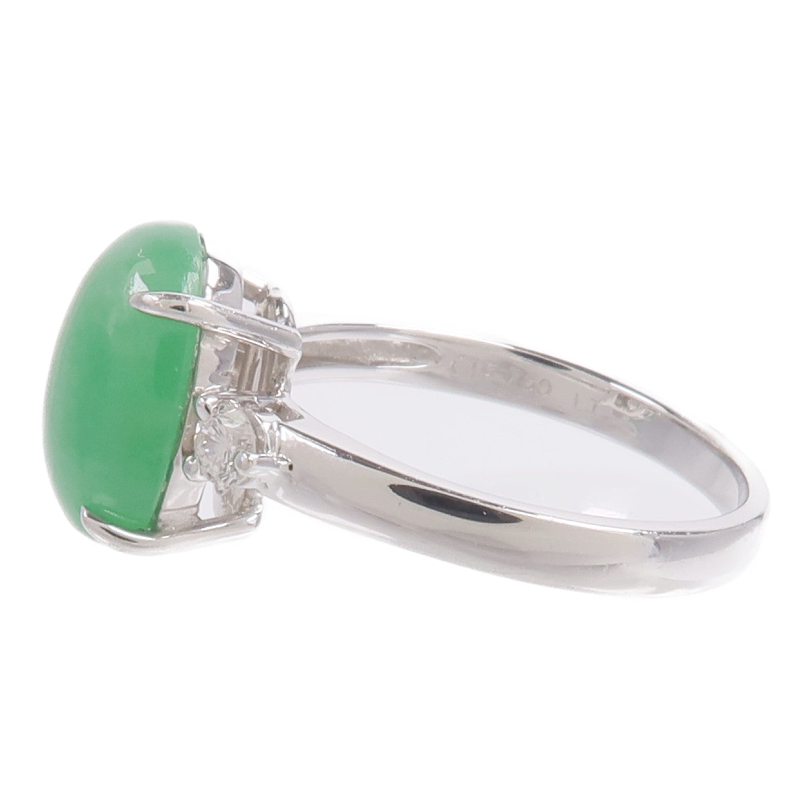 JEWELRY 18K白金Jade Diamond Ring翡翠/鑽石戒指