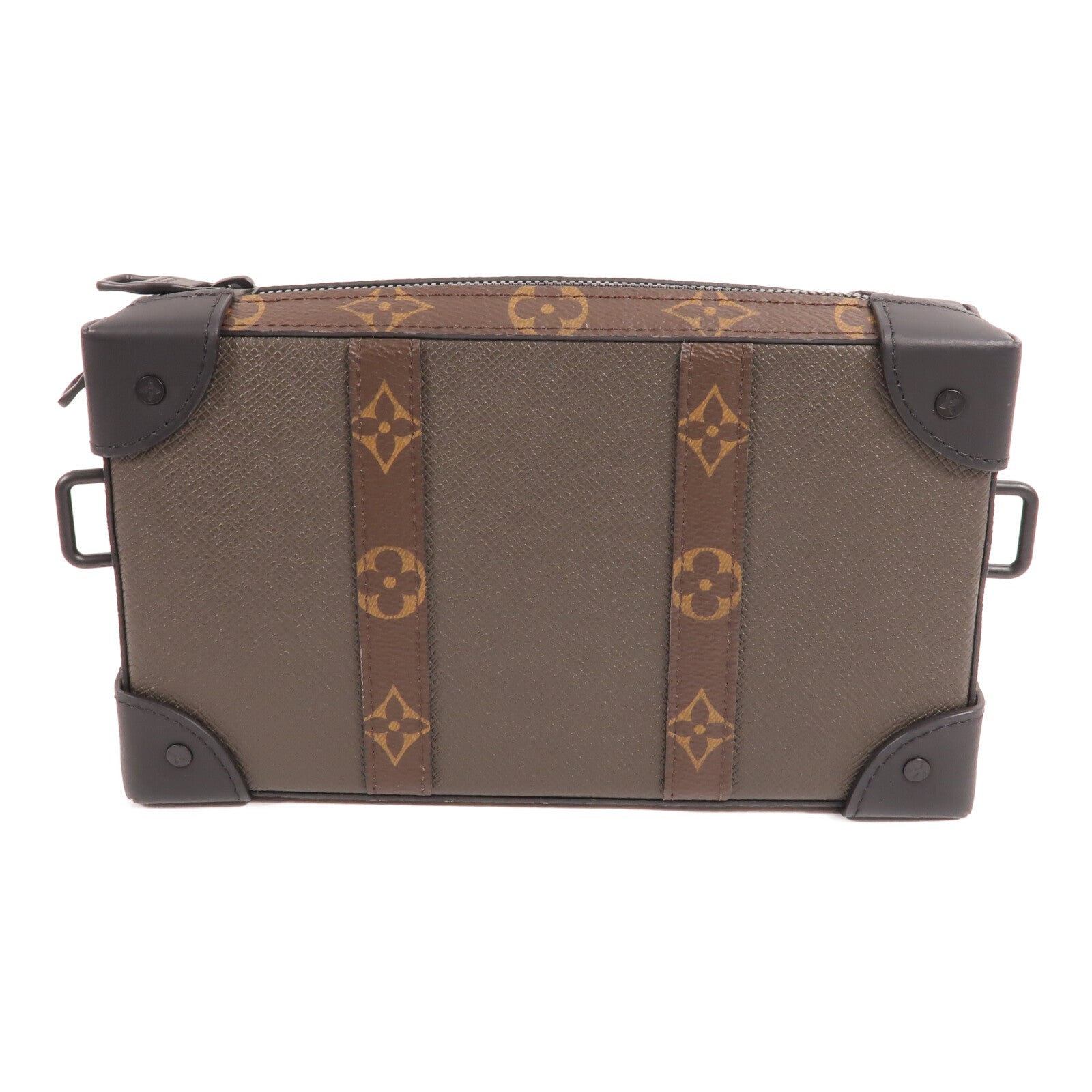 LOUIS VUITTON Monogram/Taiga Soft Trunk Wallet肩背袋