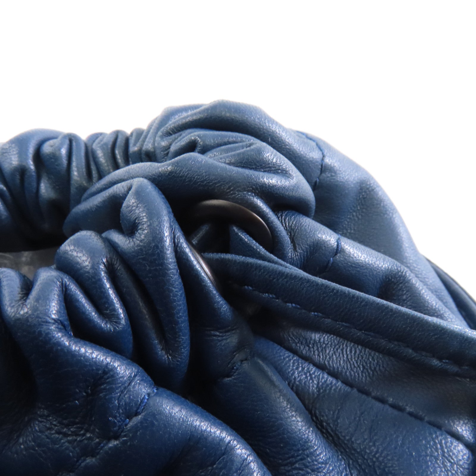 BOTTEGA VENETA 皮革Shoulder Bag肩背袋深藍色