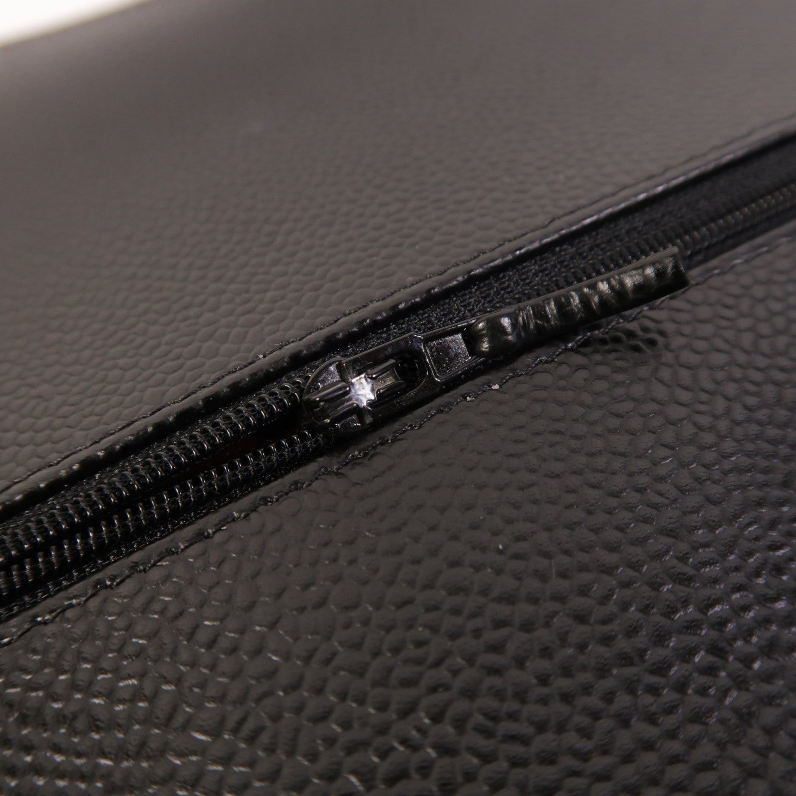 CHANEL 牛皮皮革Large Classic銀扣鏈帶肩背袋
