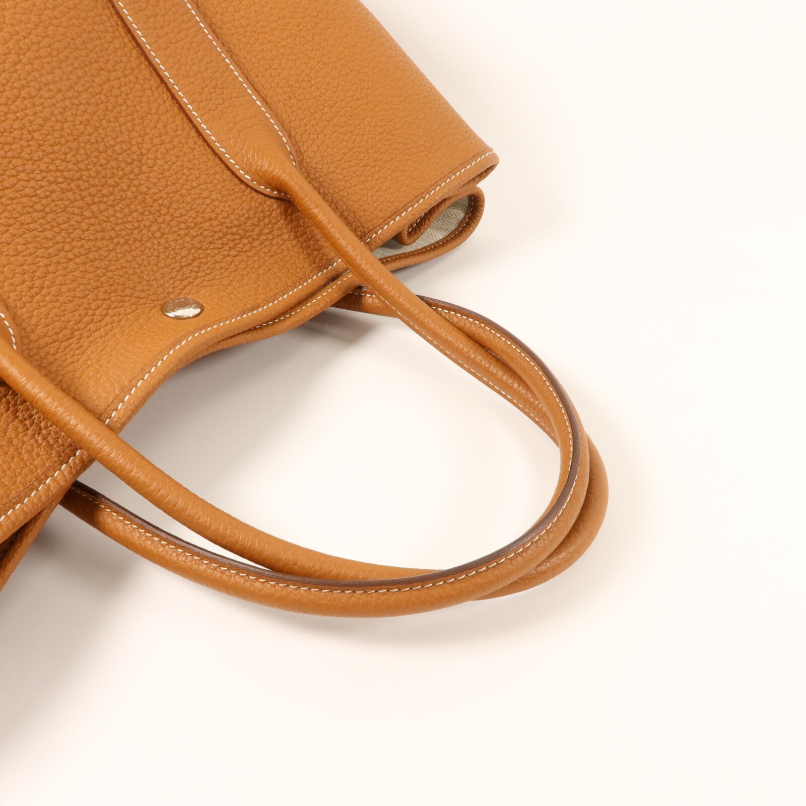 HERMES Negonda皮革Garden Party PM手挽袋Gold
