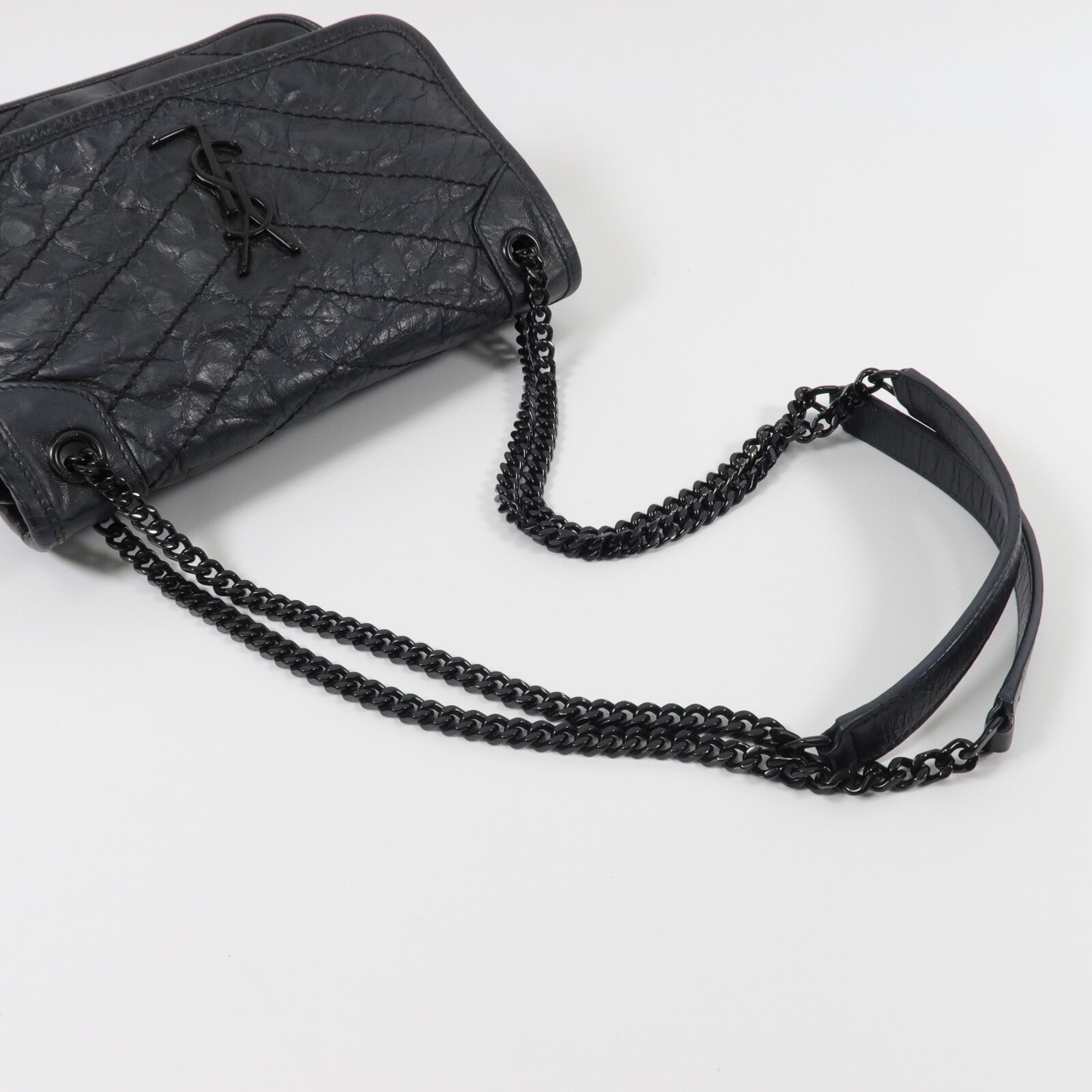 SAINT LAURENT 牛皮皮革Mini Niki鏈帶肩背袋