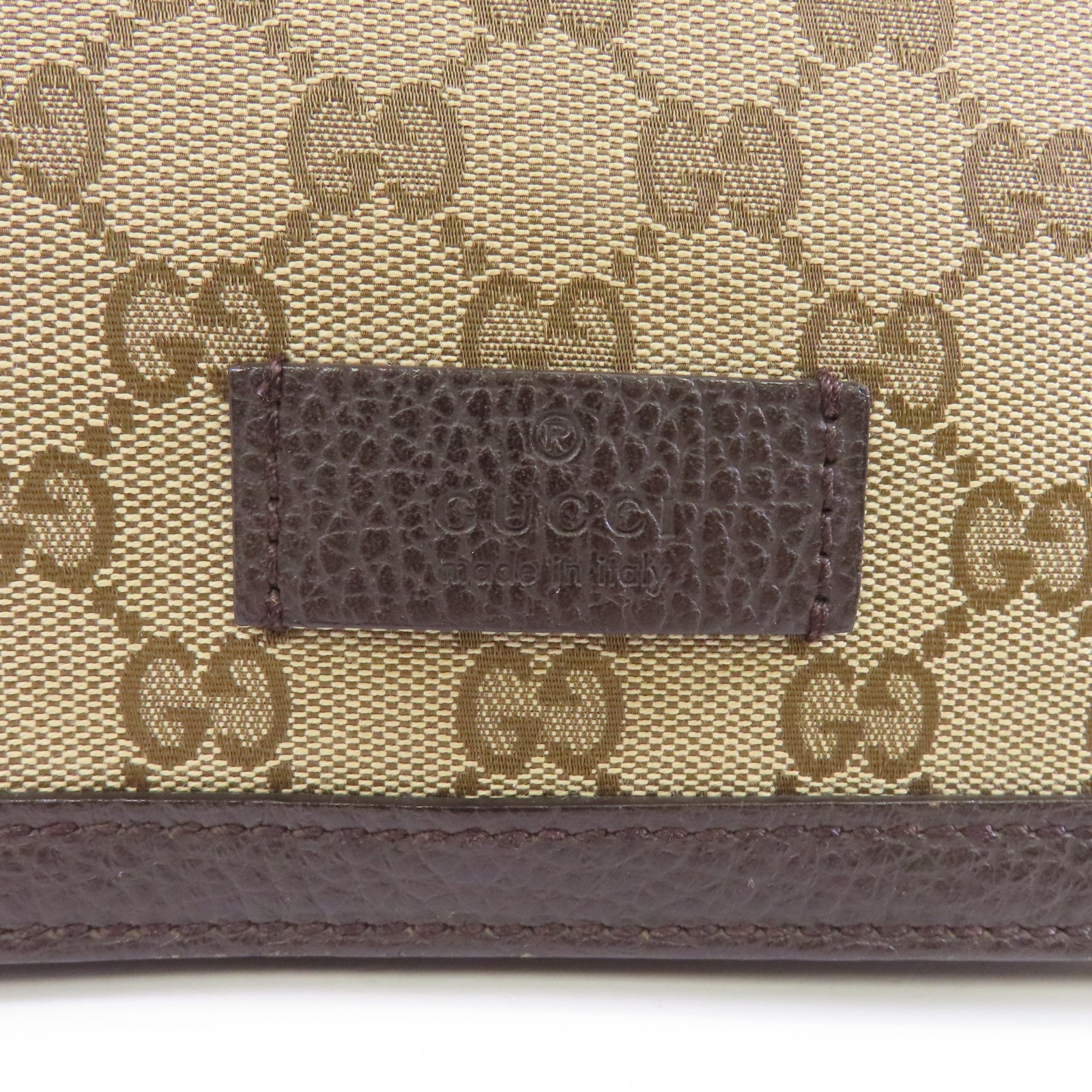 GUCCI 【激減優惠】帆布Messenger Bag銀扣肩背袋棕色