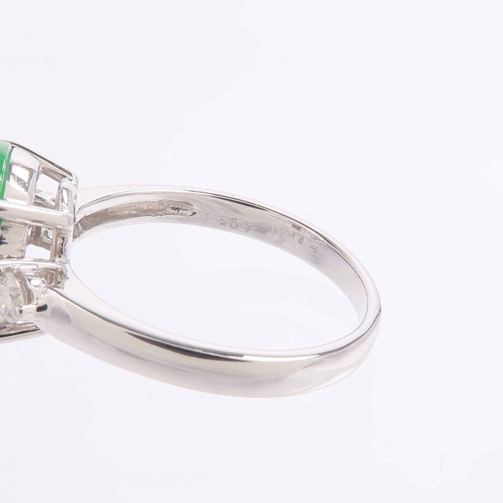 JEWELRY 18K白金Jade Diamond Ring翡翠/鑽石戒指