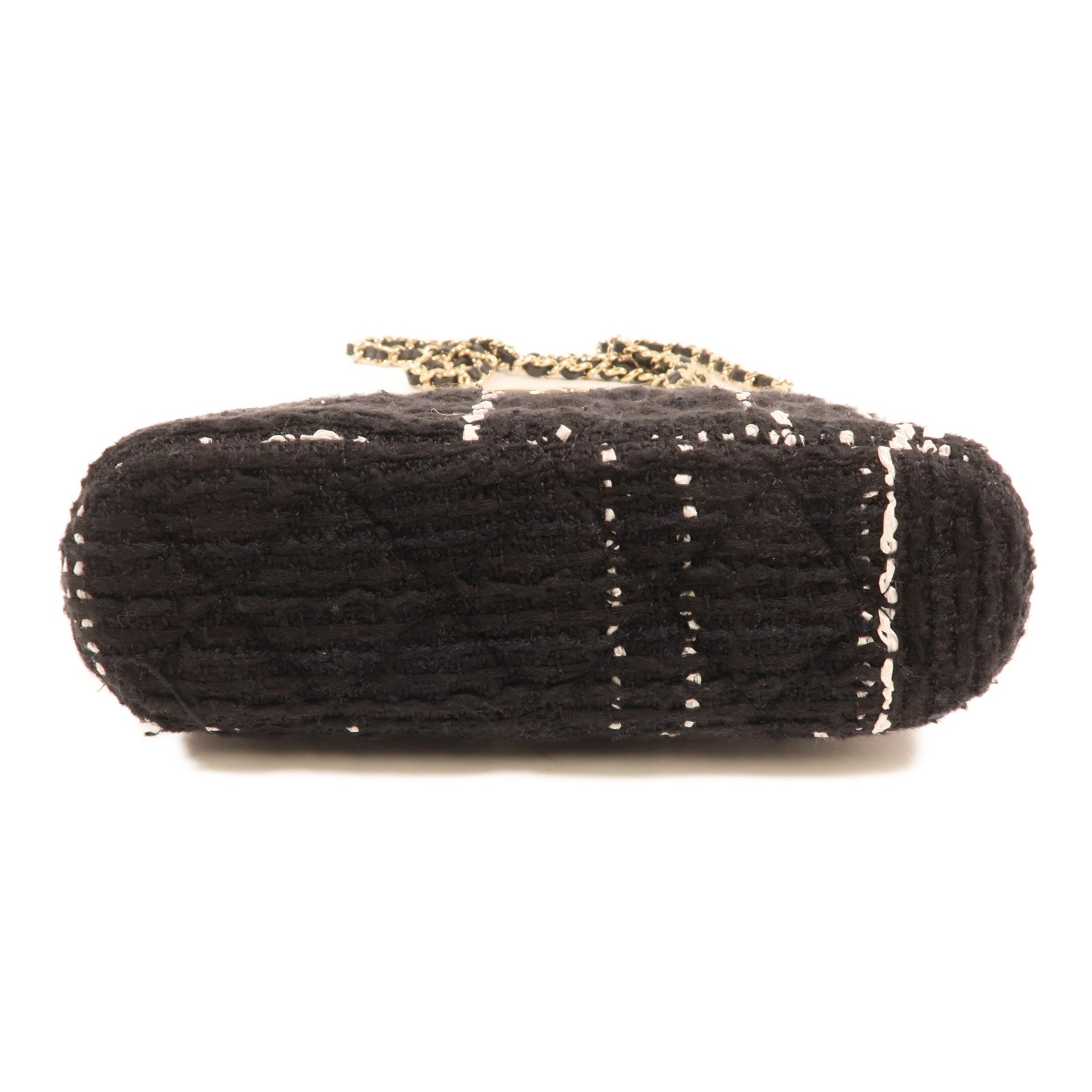 CHANEL 粗花呢Mini Clutch With Chain Bag金扣鏈帶肩背袋