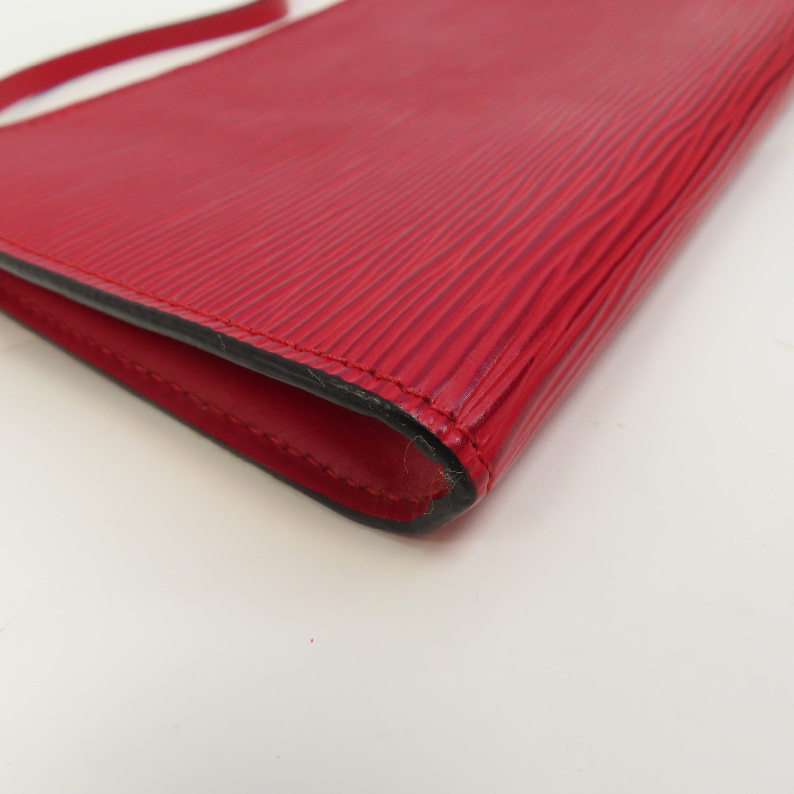 LOUIS VUITTON Epi Accessories Pouch金扣手挽袋紅色