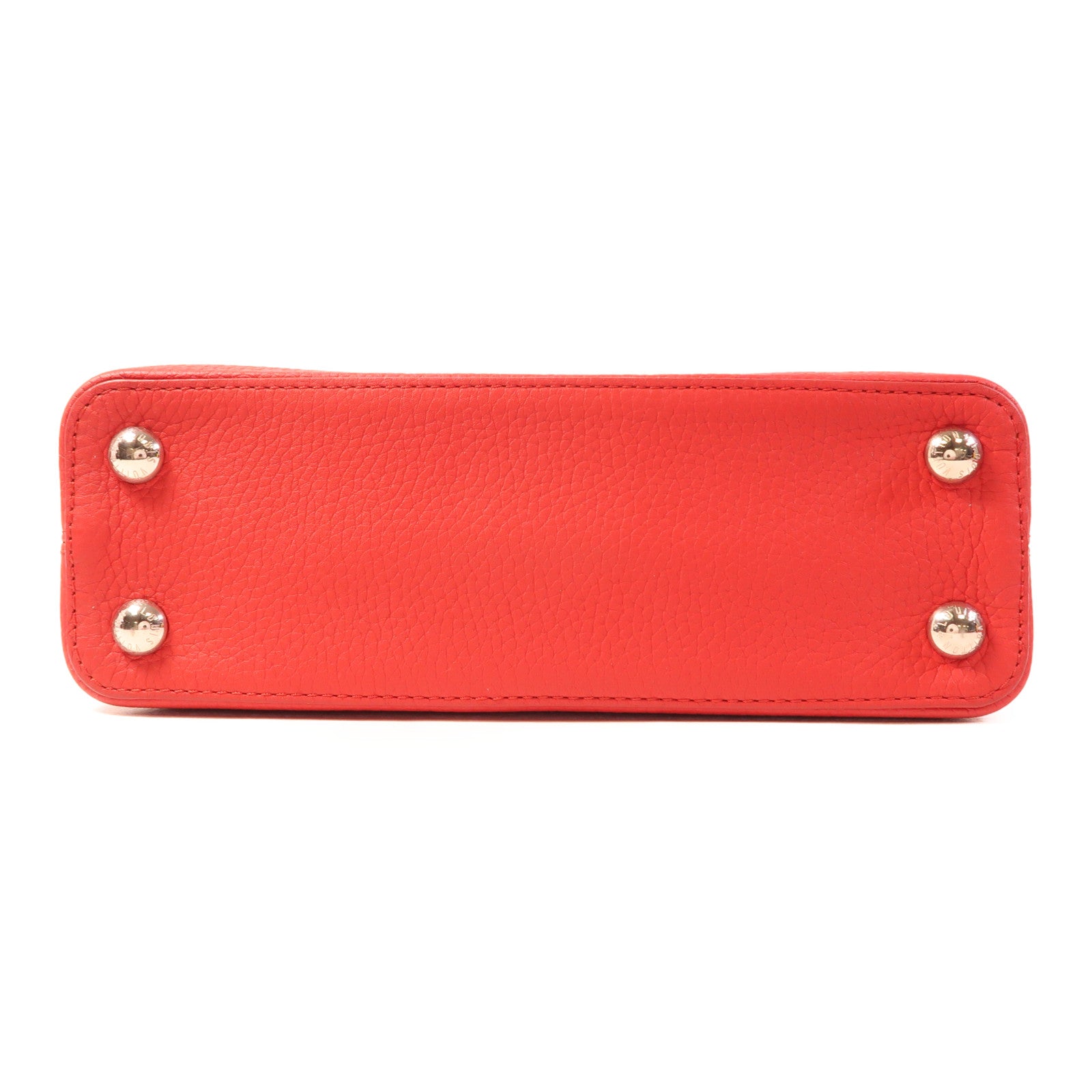 LOUIS VUITTON Taurillon Capucines BB銀扣手挽肩背兩用袋