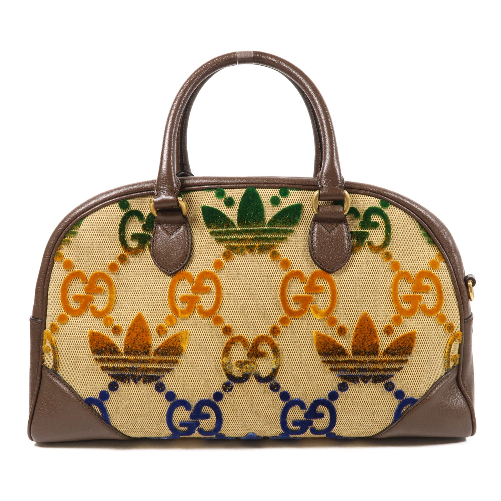 GUCCI 帆布Gucci X Adidas Boston Bag金扣肩背袋