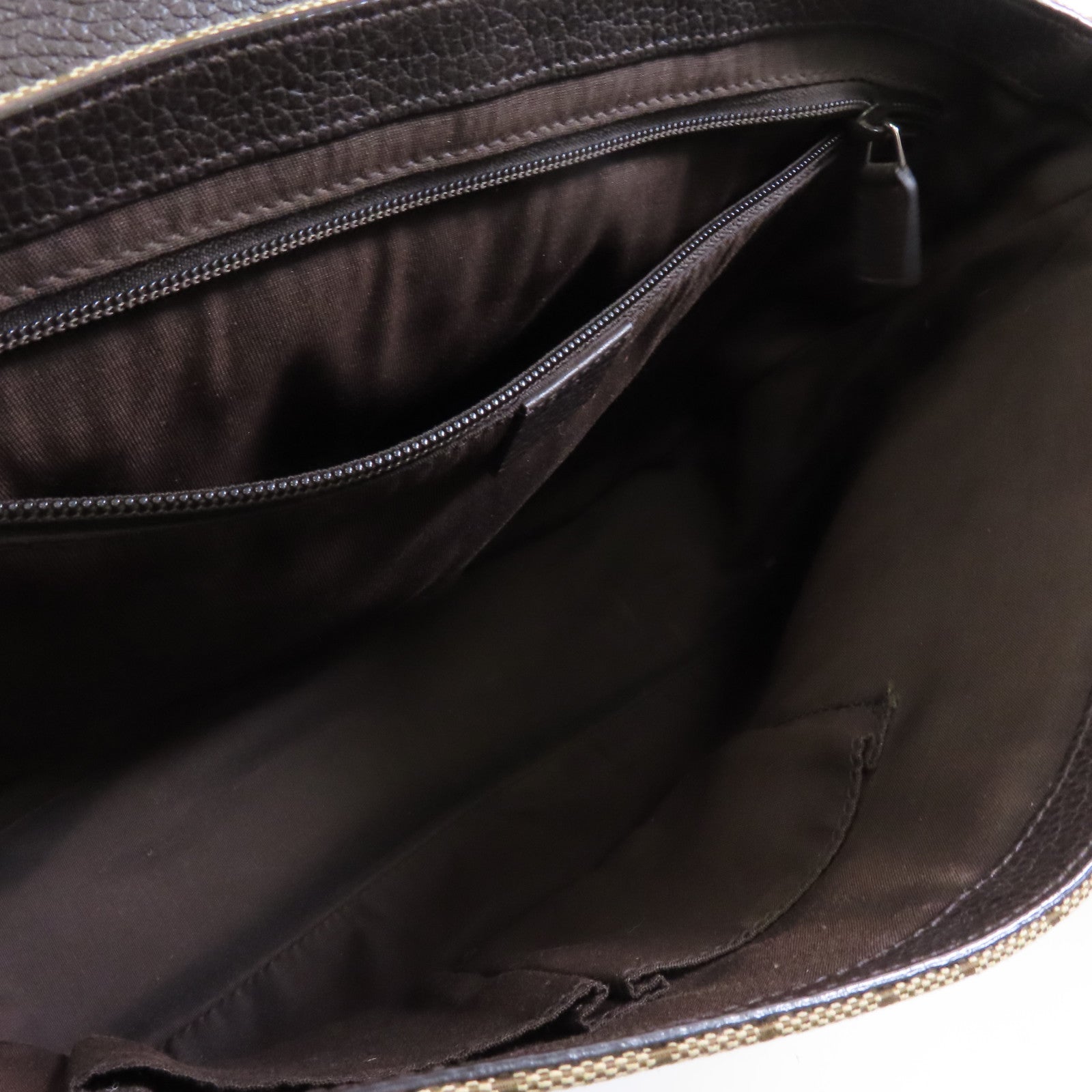 GUCCI 【激減優惠】帆布Messenger Bag銀扣肩背袋棕色