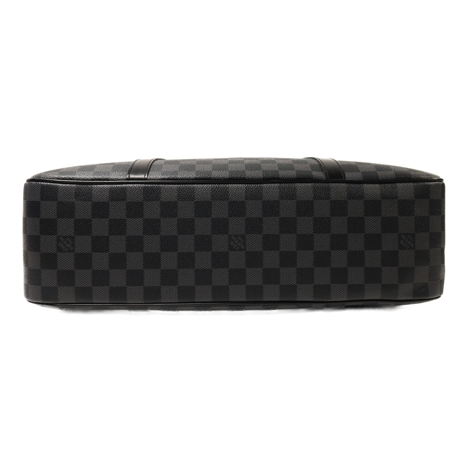 LOUIS VUITTON Damier Graphite Porto Cuman Voyage銀扣手挽肩背兩用袋