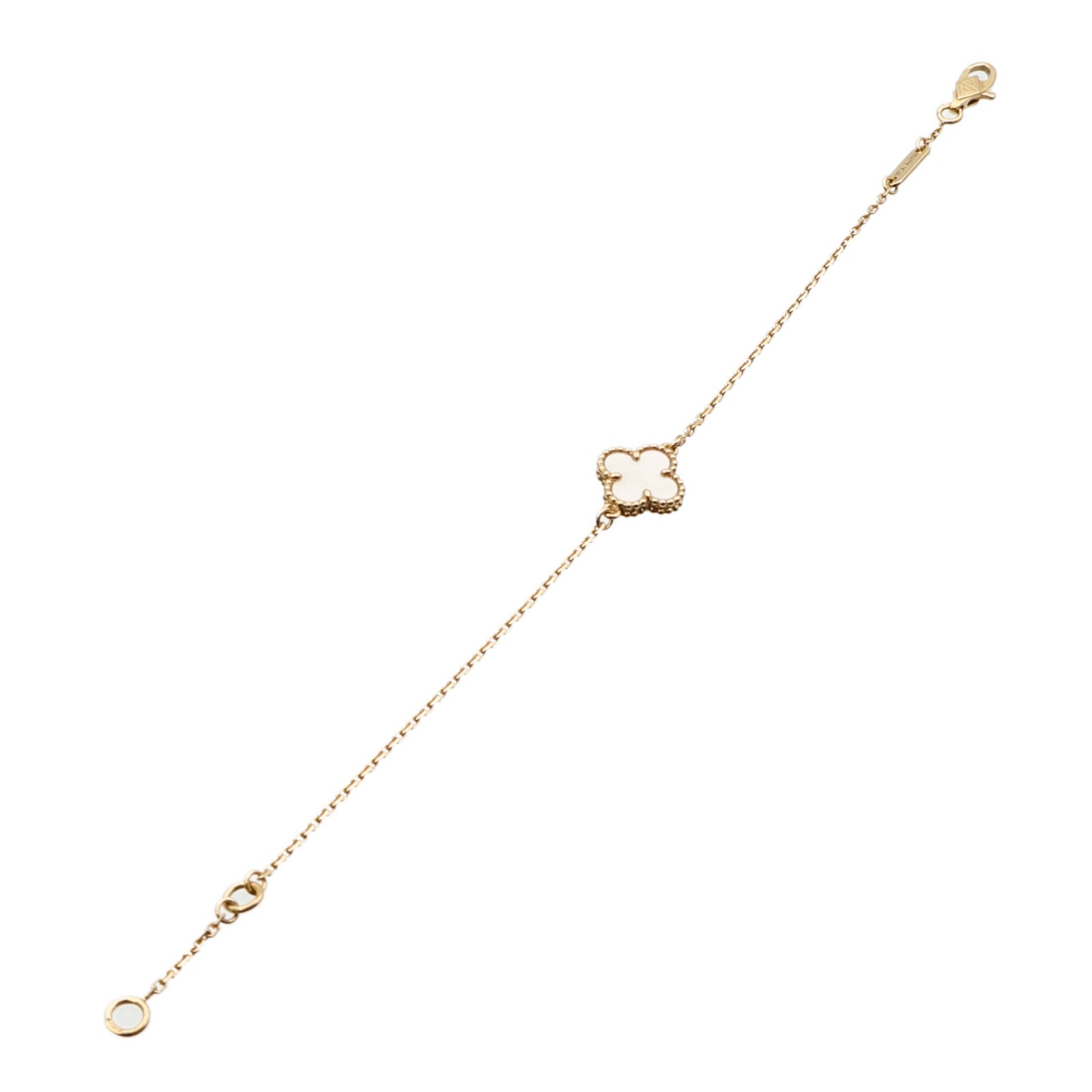 Van Cleef & Arpels 18K黃金Sweet Alhambra Bracelet珍珠母貝手鏈