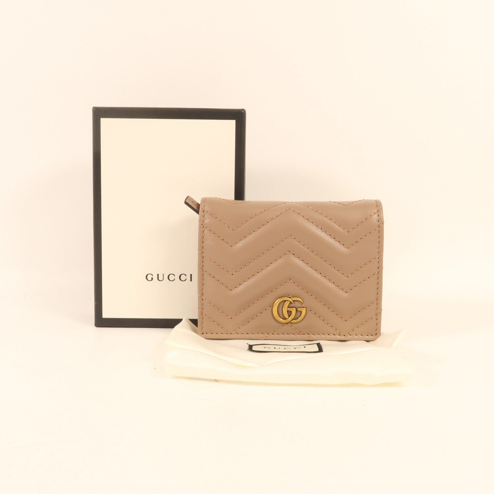 GUCCI 牛皮皮革Wallet金扣錢包