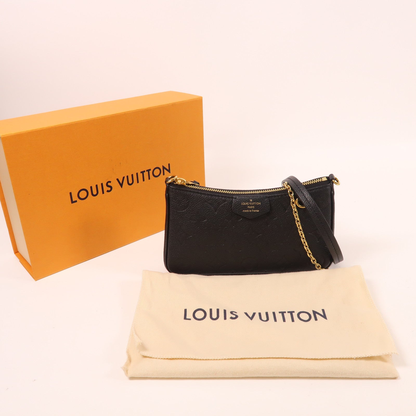 LOUIS VUITTON LV GHW Easy Pouch On Strap 2 Way Shoulder Bag M80349 Empreinte