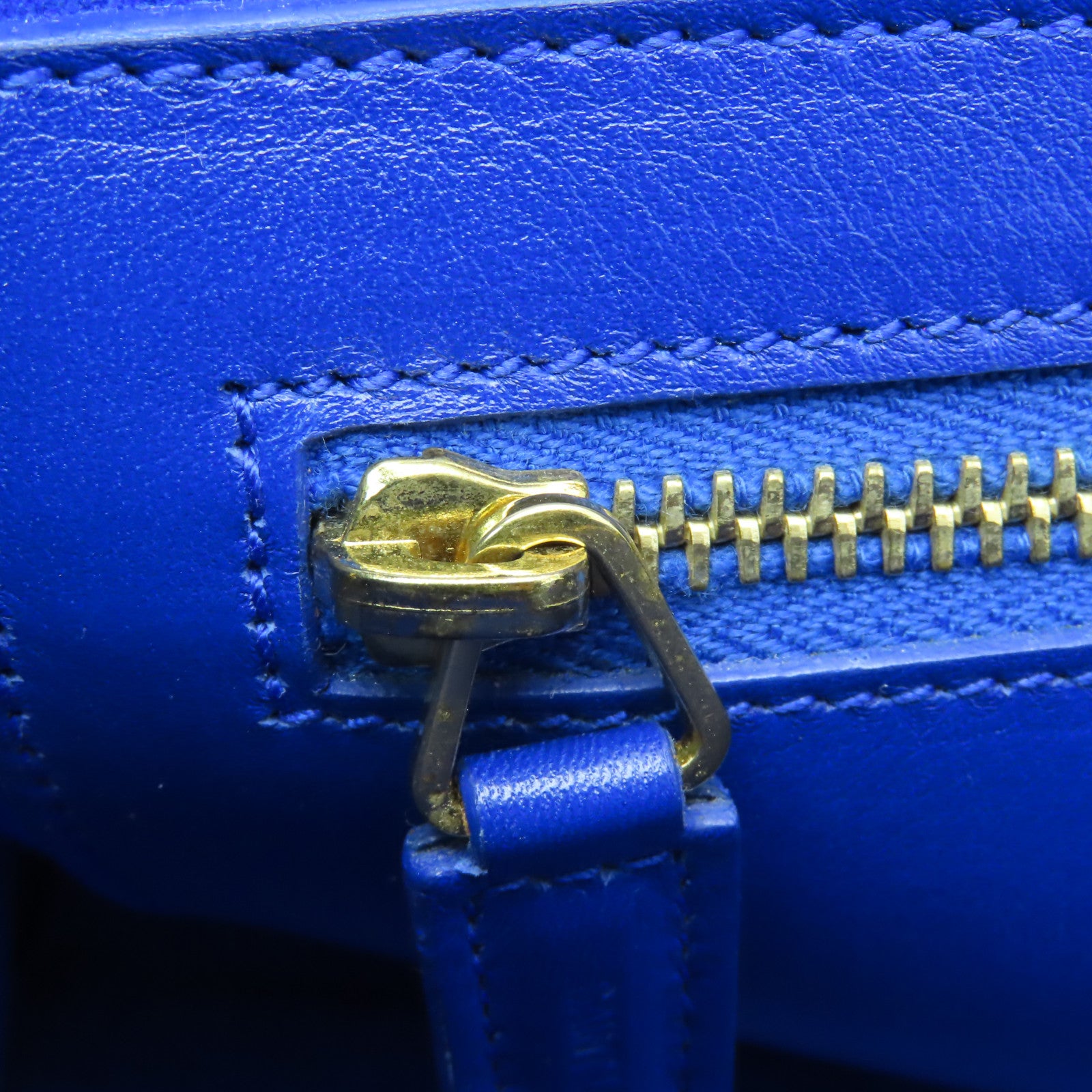 SAINT LAURENT 【激減優惠】牛皮皮革2 Way Shoulder Bag金扣手挽肩背兩用袋藍色