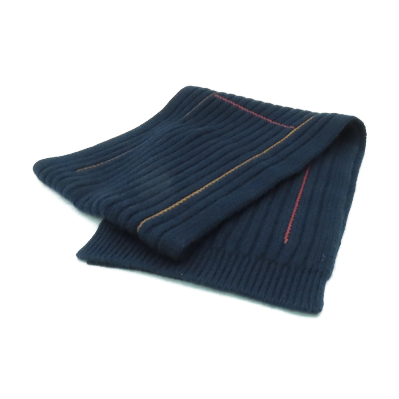 HERMES 【激減優惠】羊絨/絲質Scarf圍巾深藍色