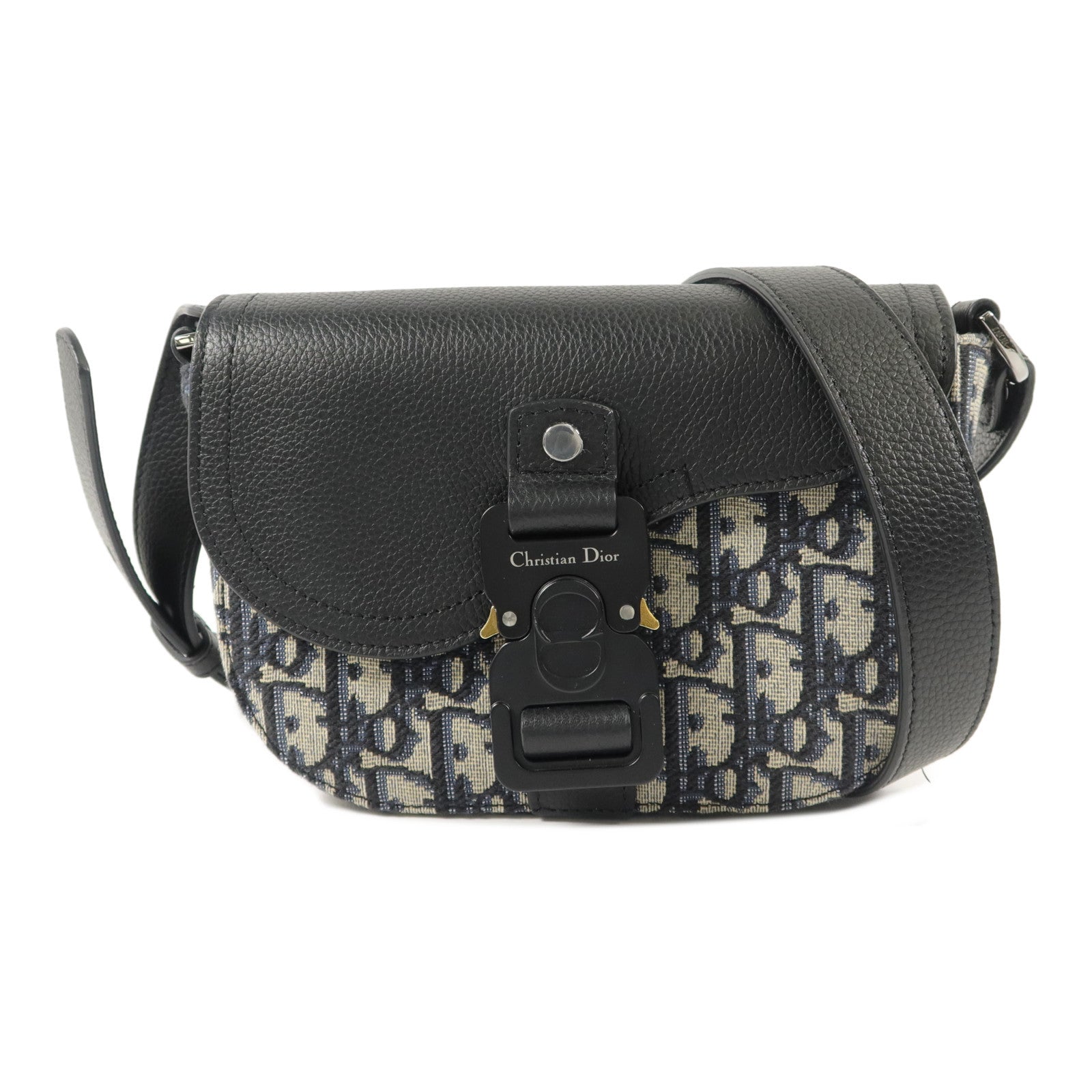 Dior 帆布/牛皮皮革Mini Saddle Messenger肩背袋