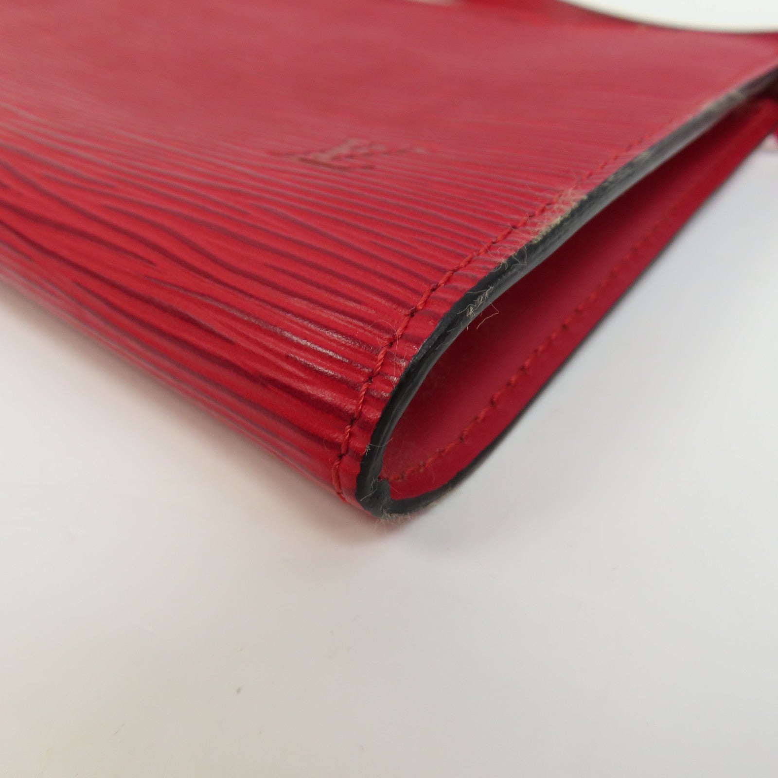 LOUIS VUITTON Epi Accessories Pouch金扣手挽袋紅色