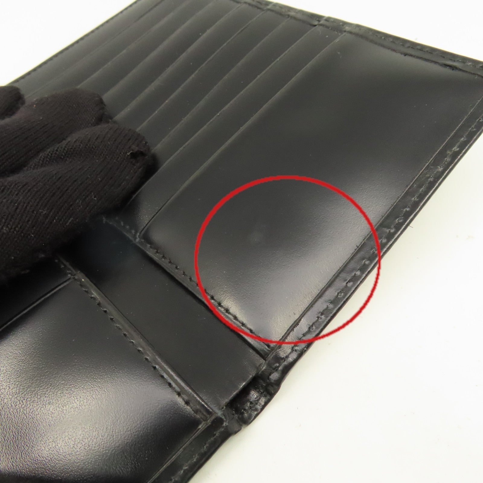 VERSACE 牛皮皮革Wallet短錢包黑色