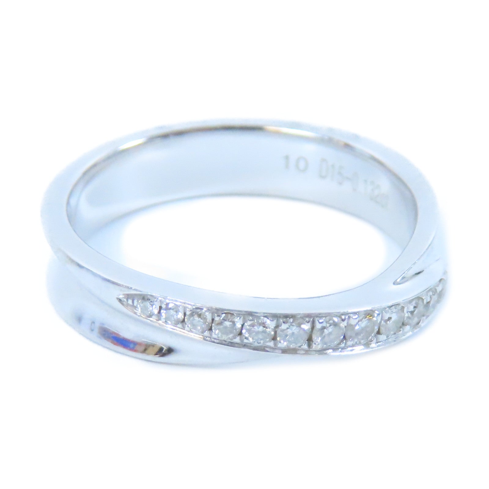 JEWELRY **【激減優惠】18K白金Diamond Ring 0.132ct鑽石戒指US#4.75