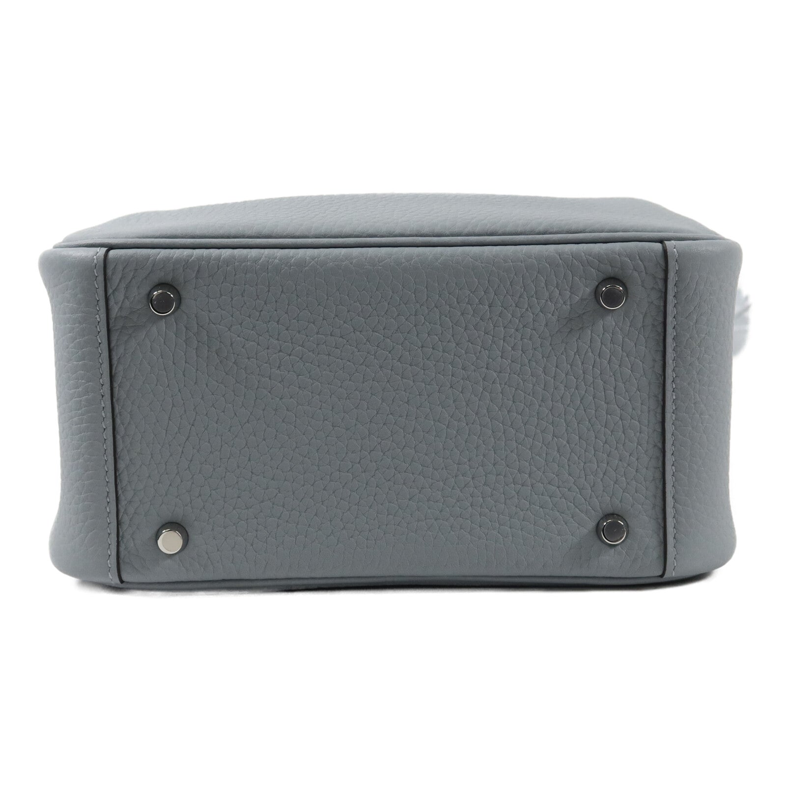 HERMES Clemence皮革Mini Lindy手挽肩背兩用袋Grey
