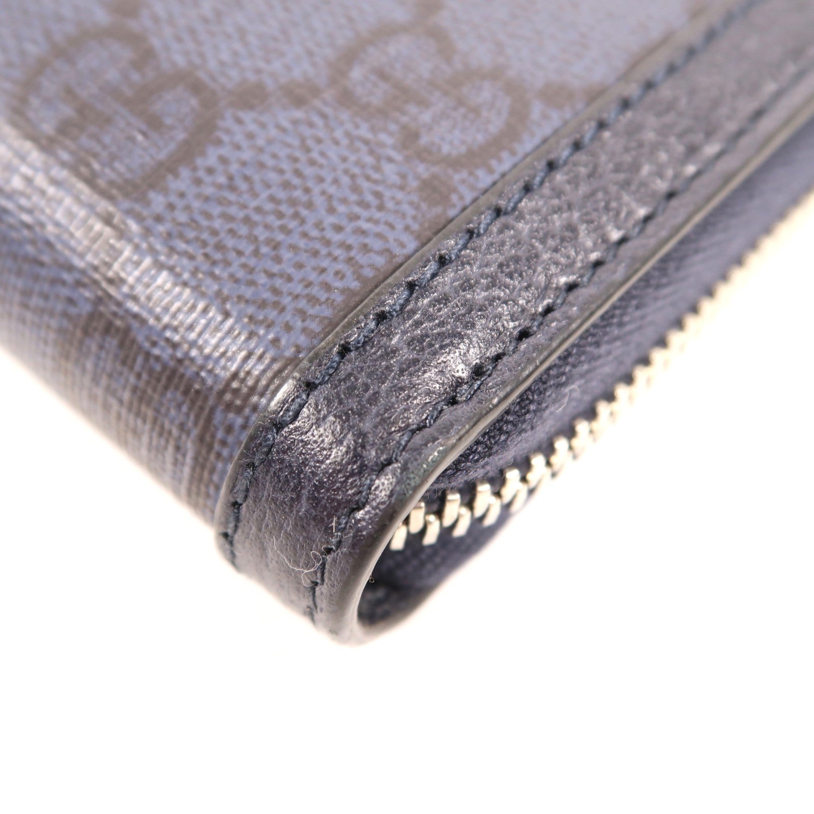 GUCCI 塗層帆布Long Wallet銀扣長錢包