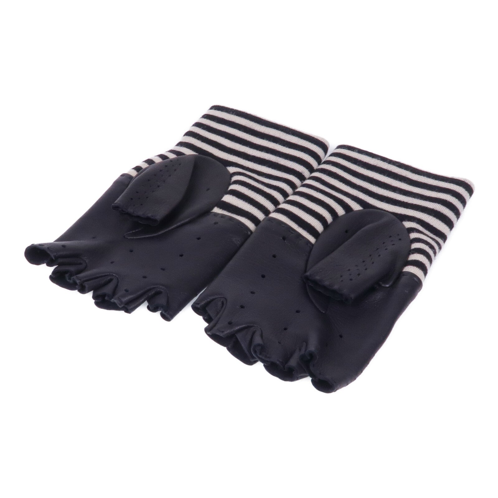 CHANEL 羊皮皮革Fingerless Gloves手套