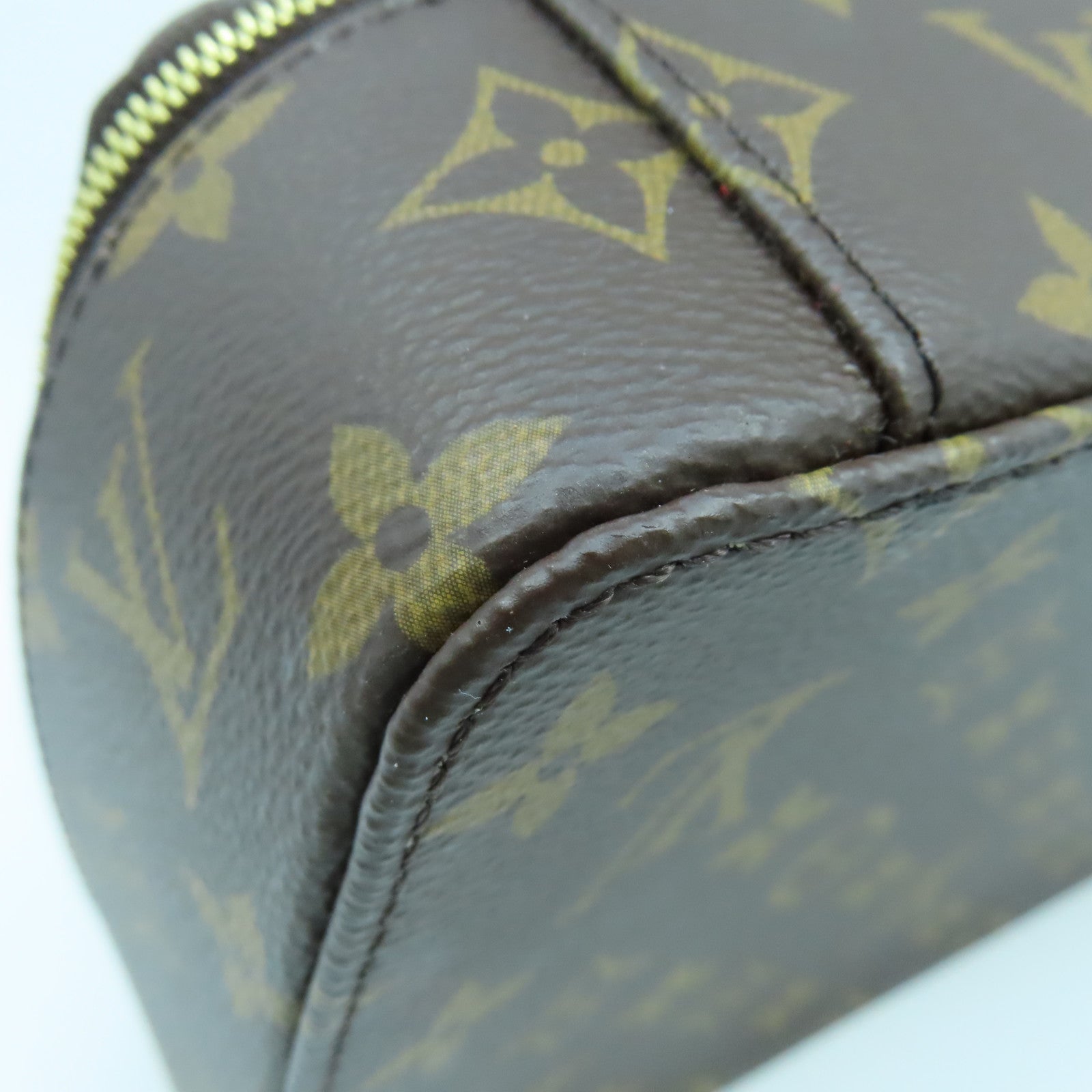 LOUIS VUITTON Monogram Nice Jewelry Case金扣首飾袋啡色